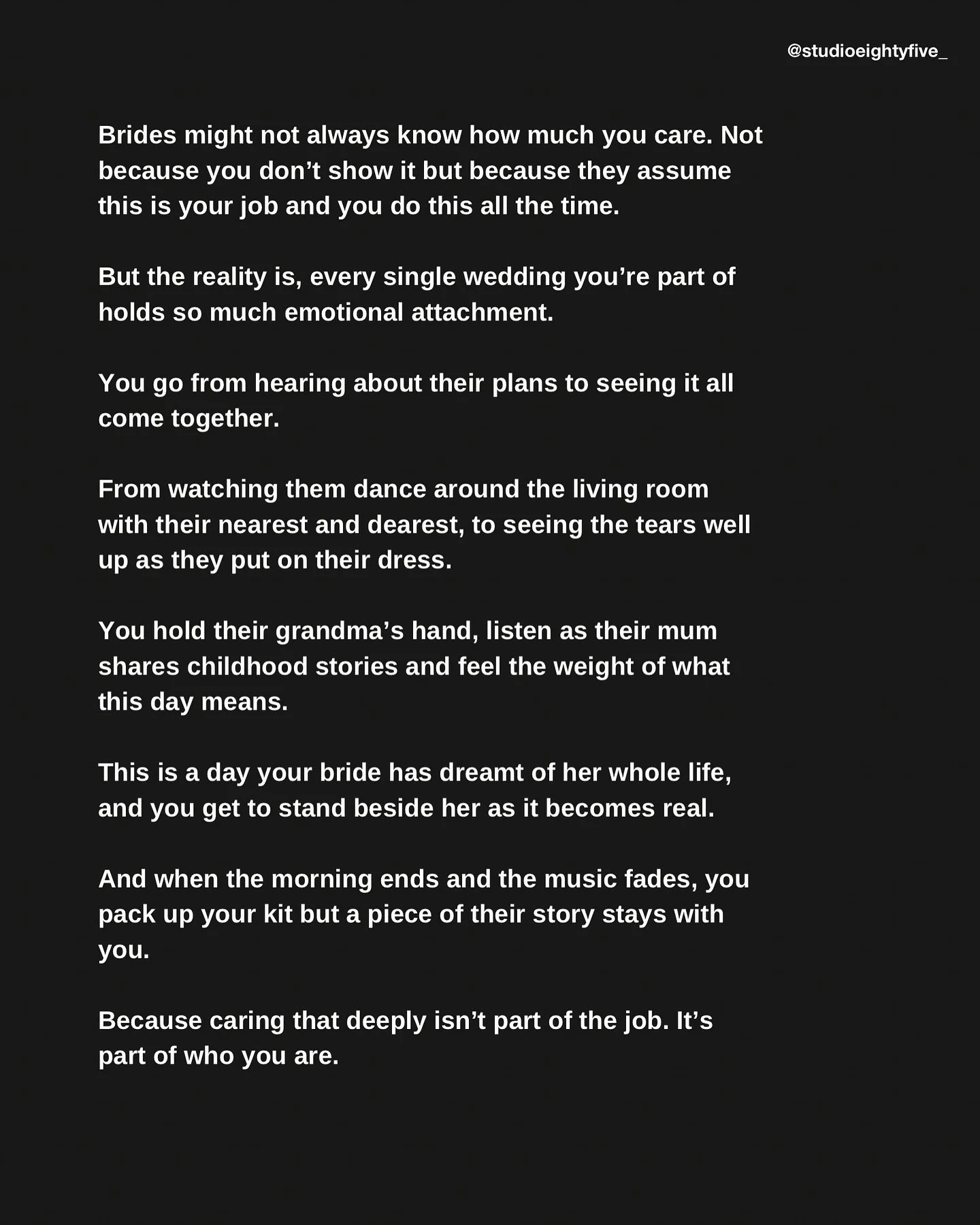 What if caring &ldquo;too much&rdquo; is actually your superpower? 

Getting attached to people I work with has always been something I struggled with. 

Until I realised while working with hundreds of makeup artists and business owners, that they fe