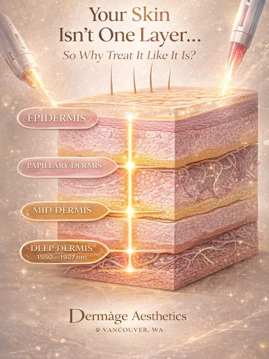 Your skin is not just a surface &mdash; it&rsquo;s a multi-layered, living system. ✨

Each layer of the skin plays a different role in how you look, feel, and age&hellip; which is why effective treatments must go deeper than the surface.

At Derm&aac