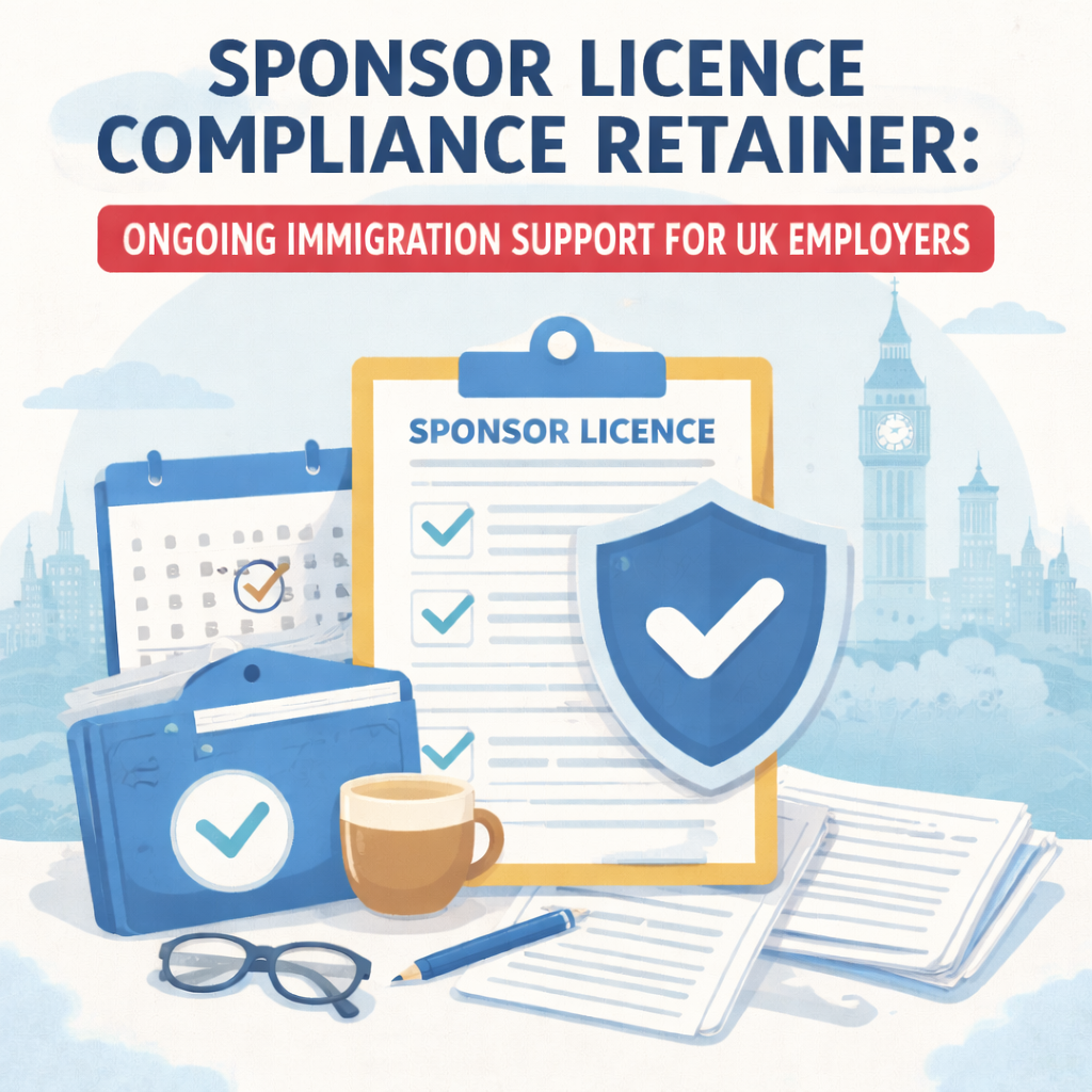 Sponsor Licence Compliance Retainer: Ongoing Immigration Support for UK Employers