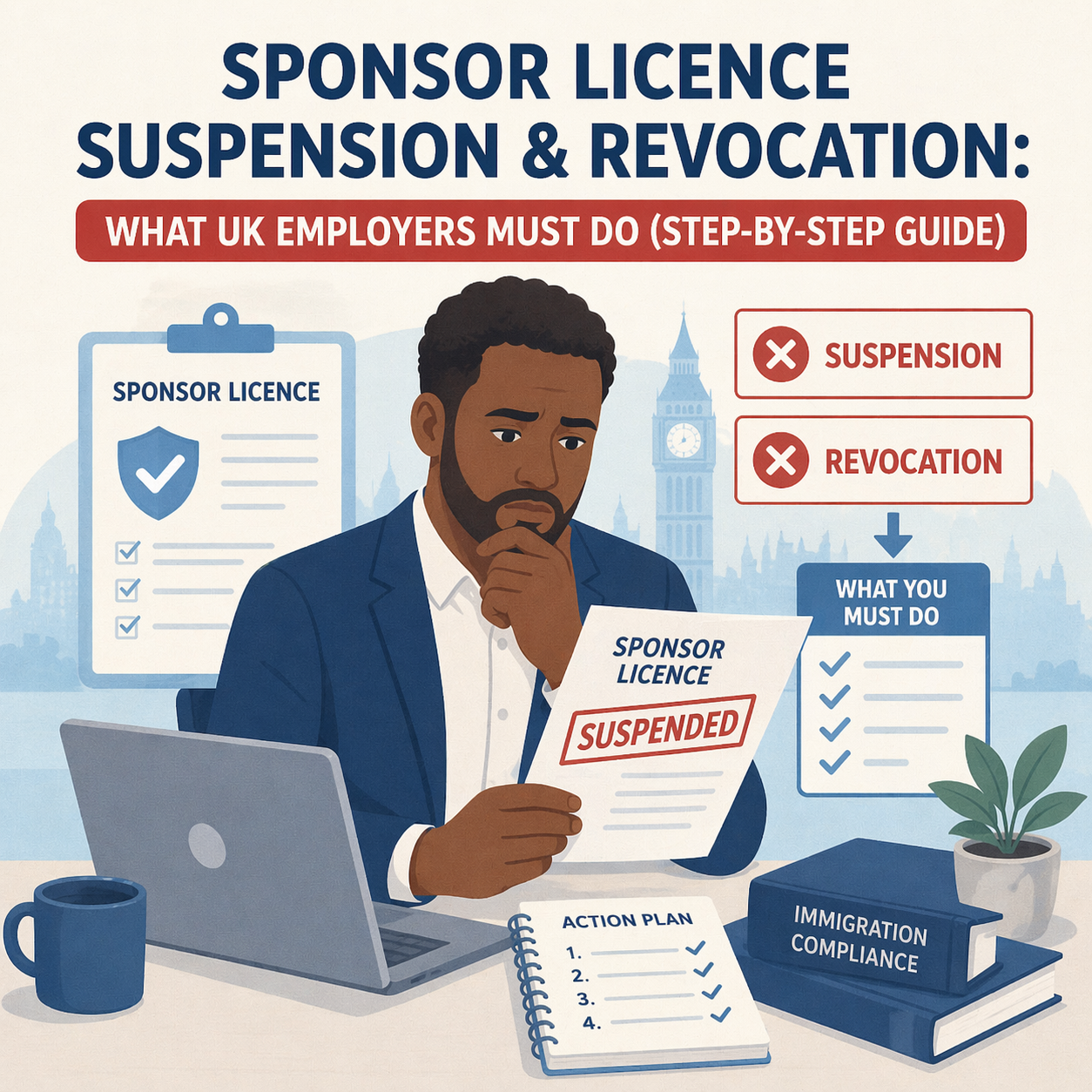 Sponsor Licence Suspension &amp; Revocation: What UK Employers Must Do (Step-by-Step Guide)