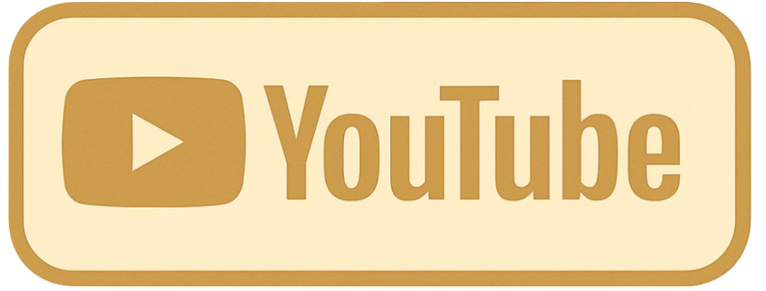 A rectangular button with rounded edges featuring the YouTube logo and text.