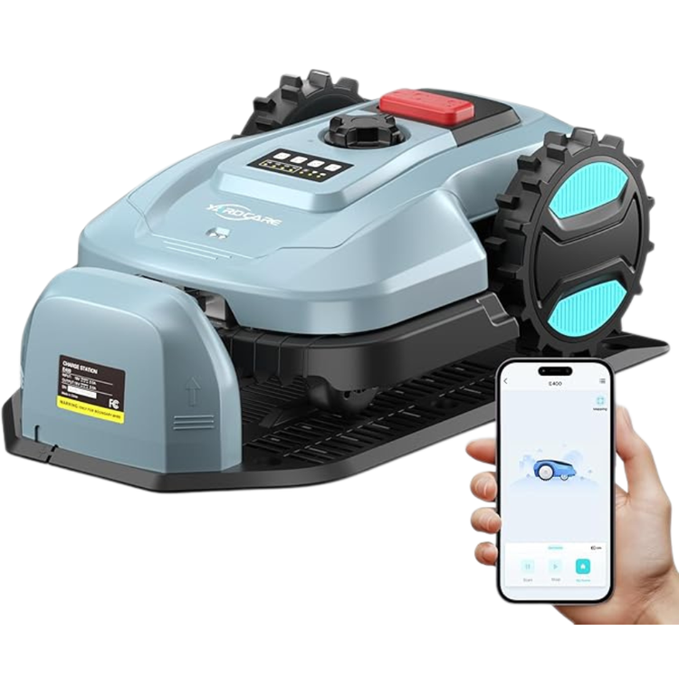 Robotic Lawn Mower with App Control – Adjustable Cutting Height, Auto-Charging