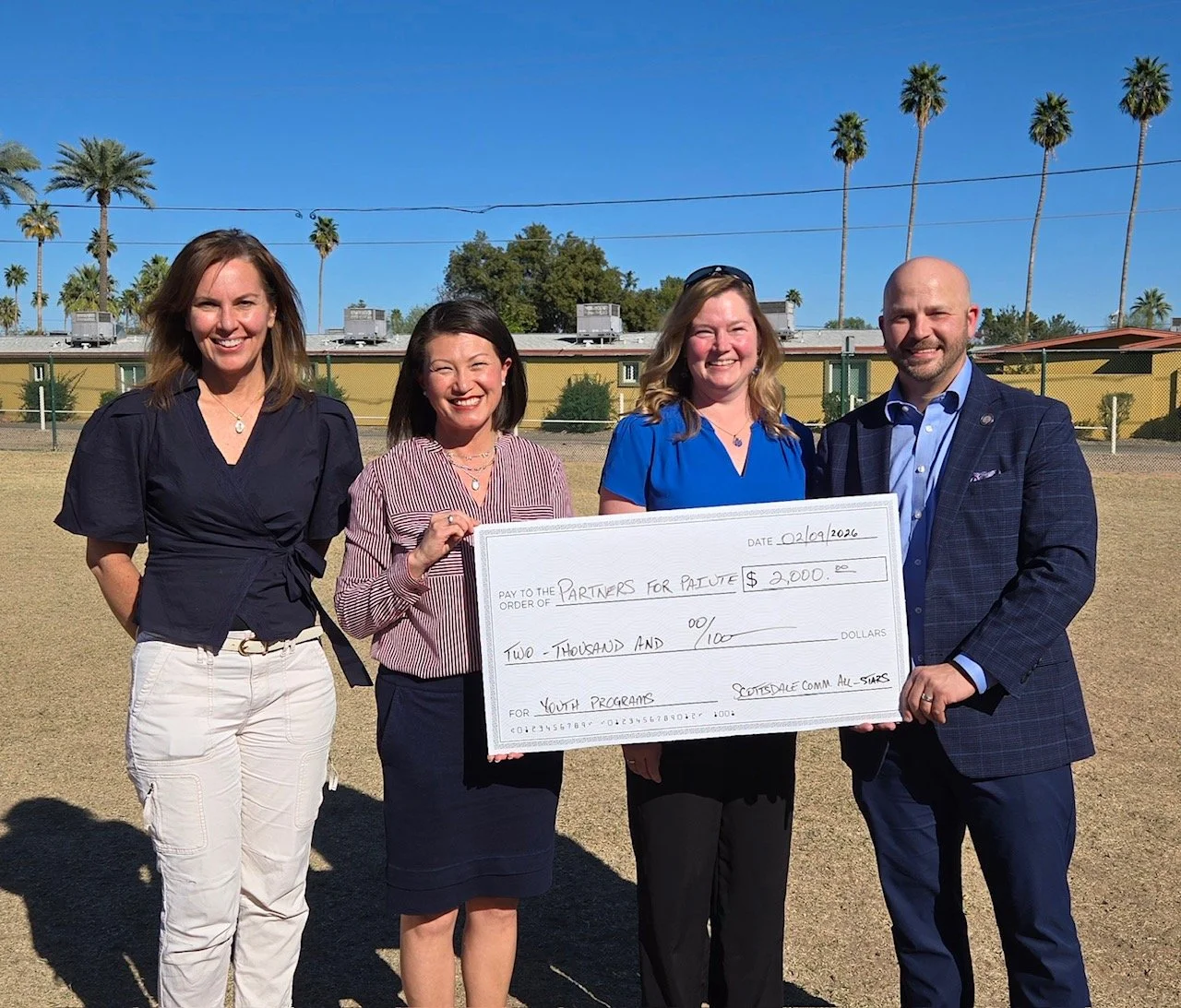 SCAS Board presenting check to Partners for Paiute