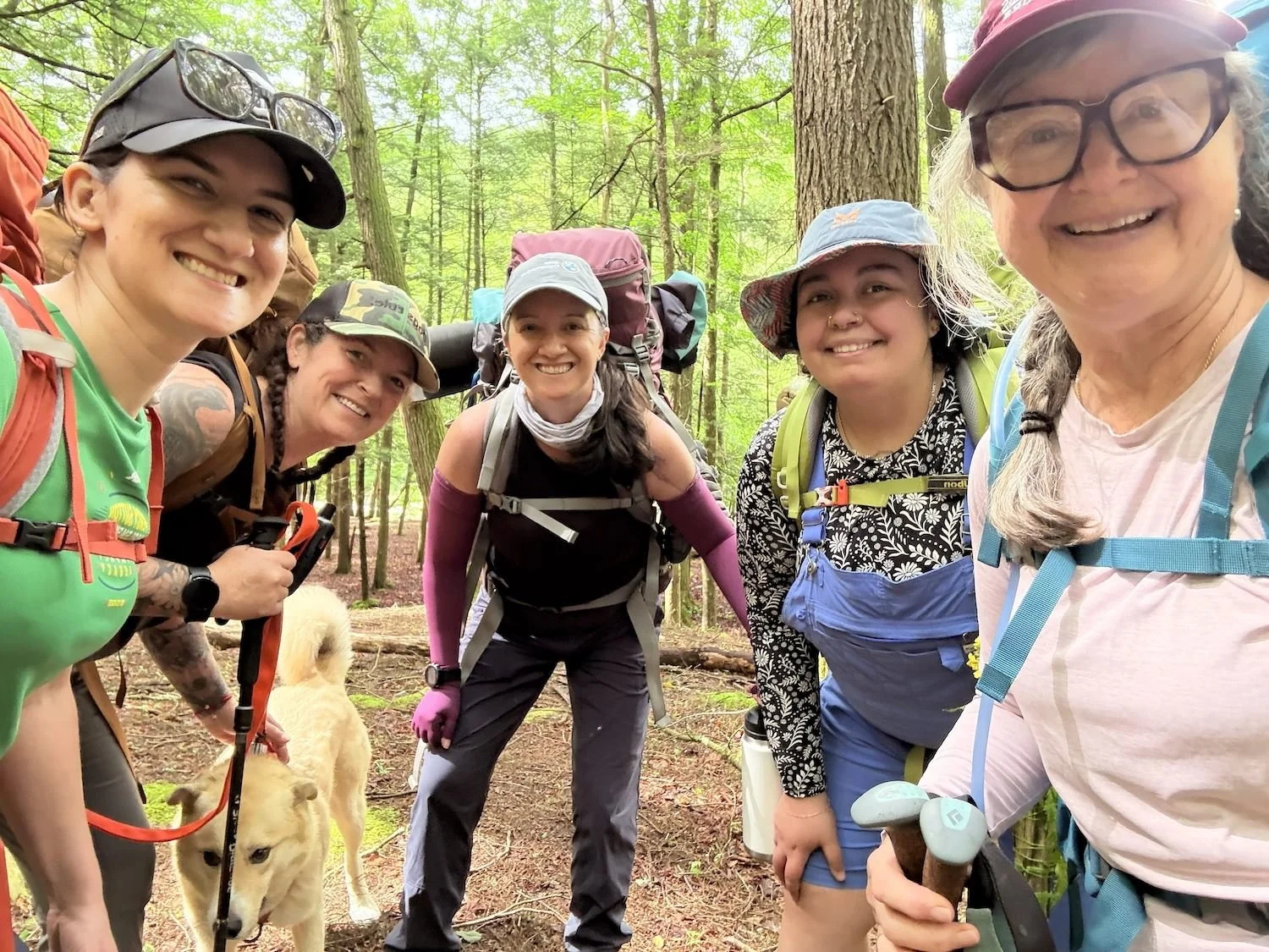 Women participating in an outdoor wellness experience with Deep Rooted Wellness and Creatives in New Jersey