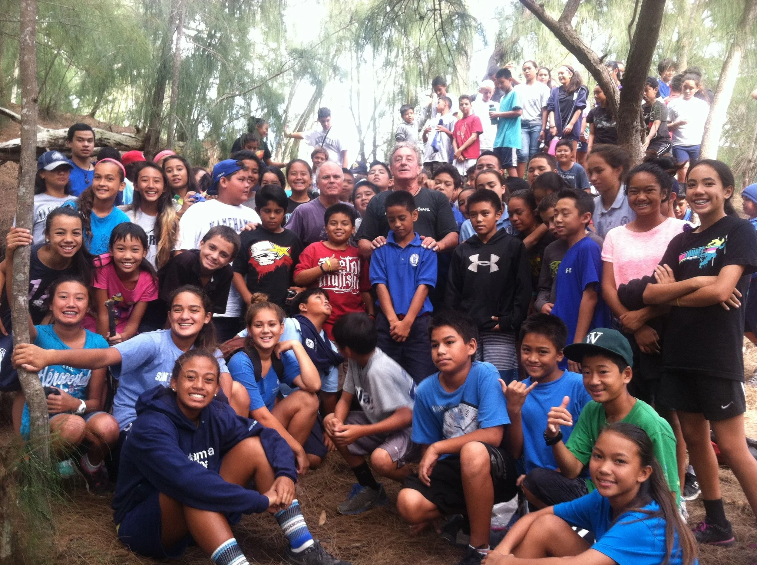 Brad Cooper, John &amp; 7th Grade Kamehameha Students, 2014