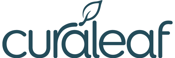 Curalef logo with stylized leaf above the letter 'r'