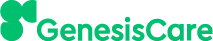 GenesisCare logo with green text and a stylised green 'G' symbol.