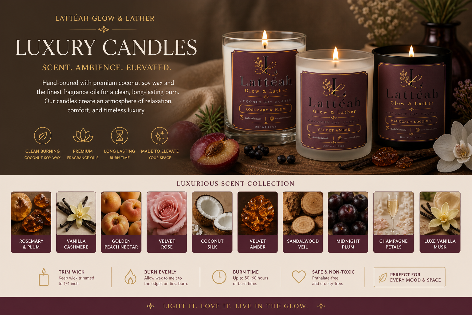Luxury Coconut Soy Candles