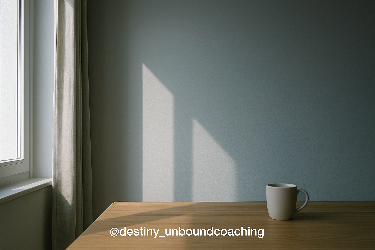 Soft morning light through a window — a minimalist scene symbolizing calm strength and quiet motion through grief.