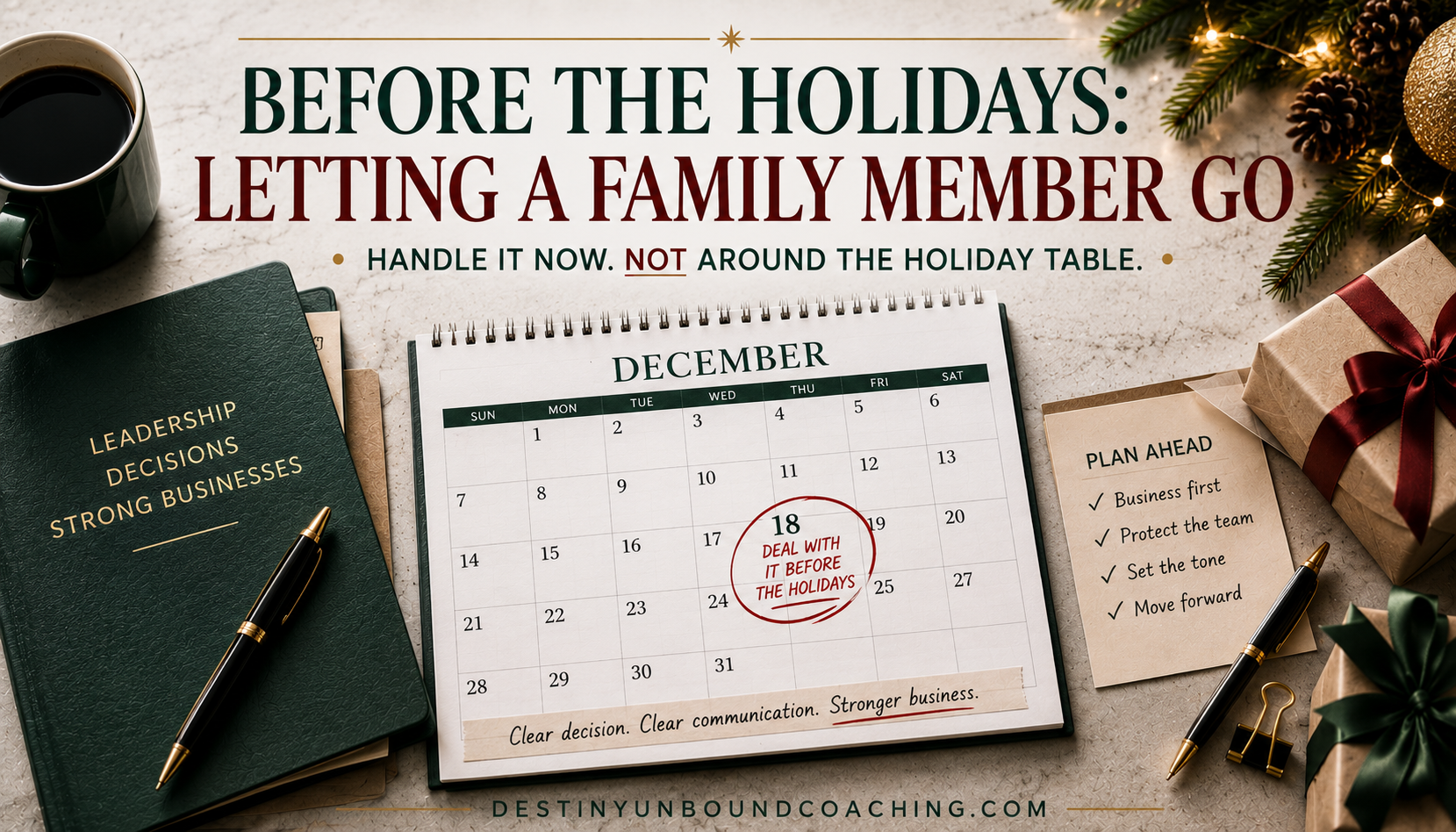 Before the Holidays: Letting a Family Member Go