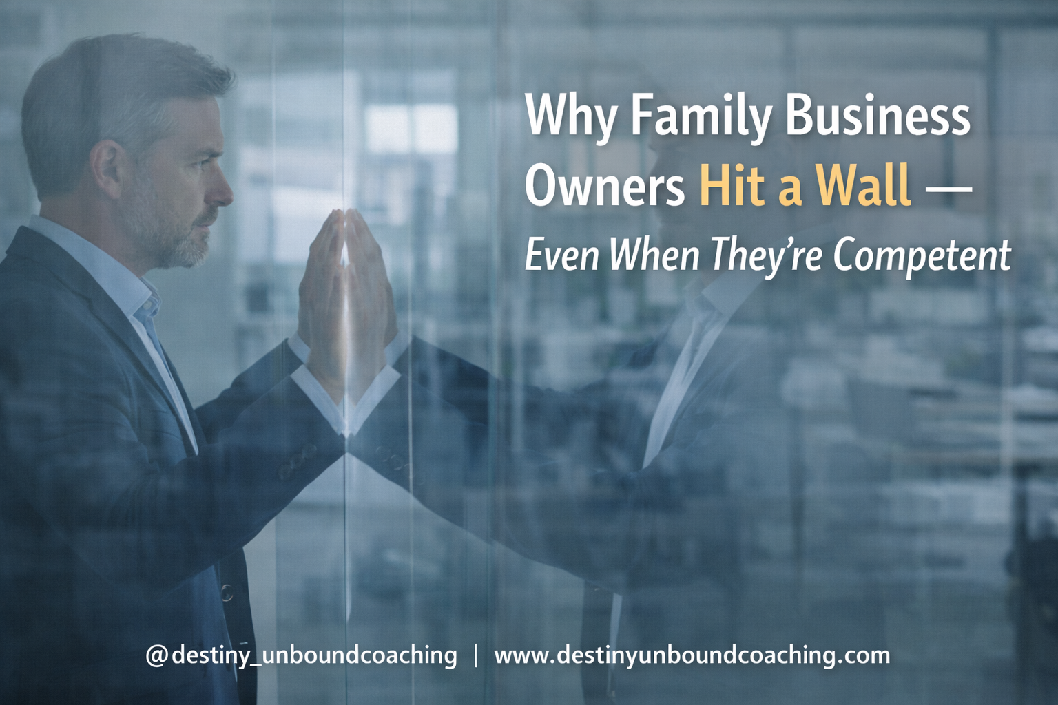 Family business owner facing a leadership wall despite being competent and experienced