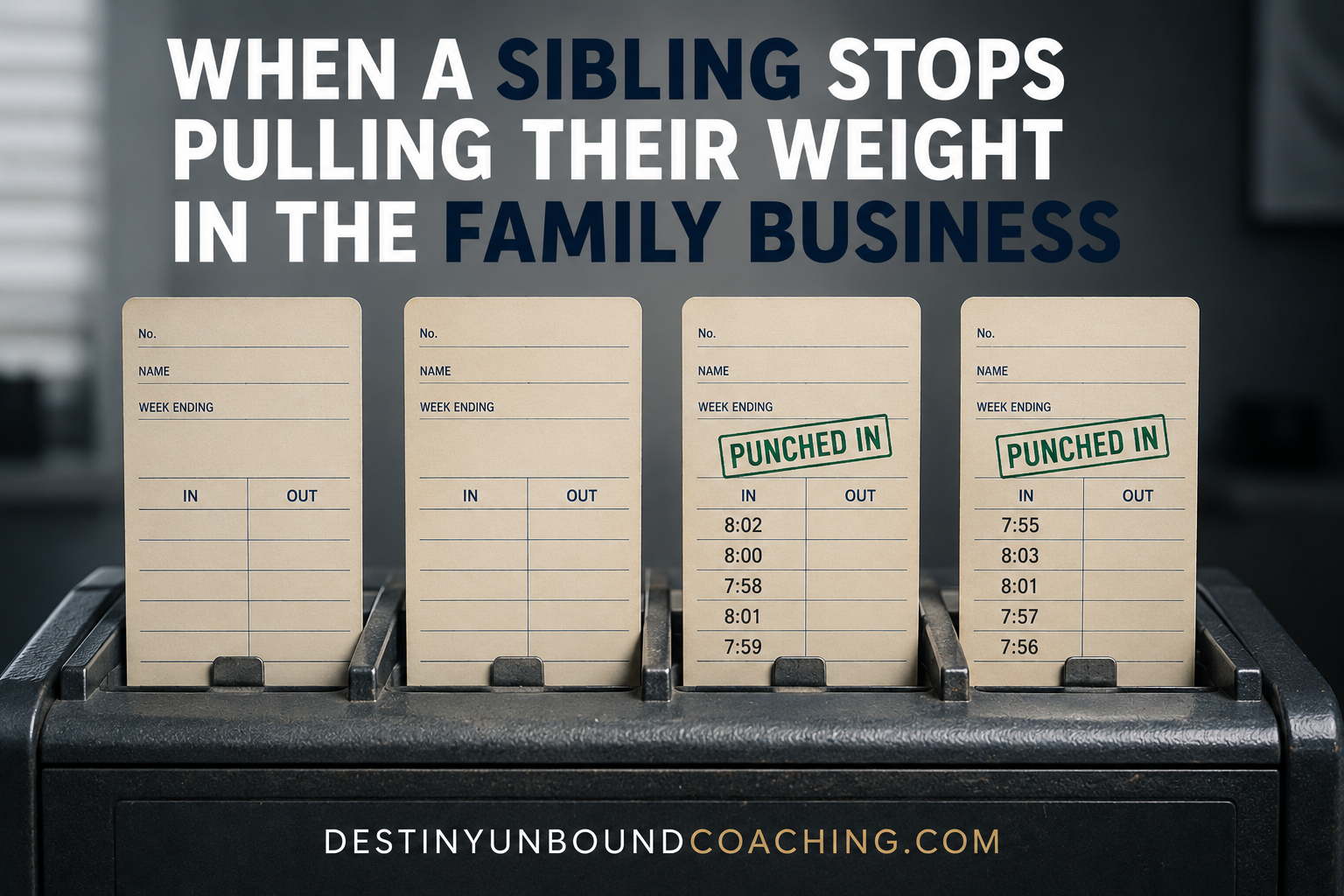 Sibling stops pulling their weight in a family business