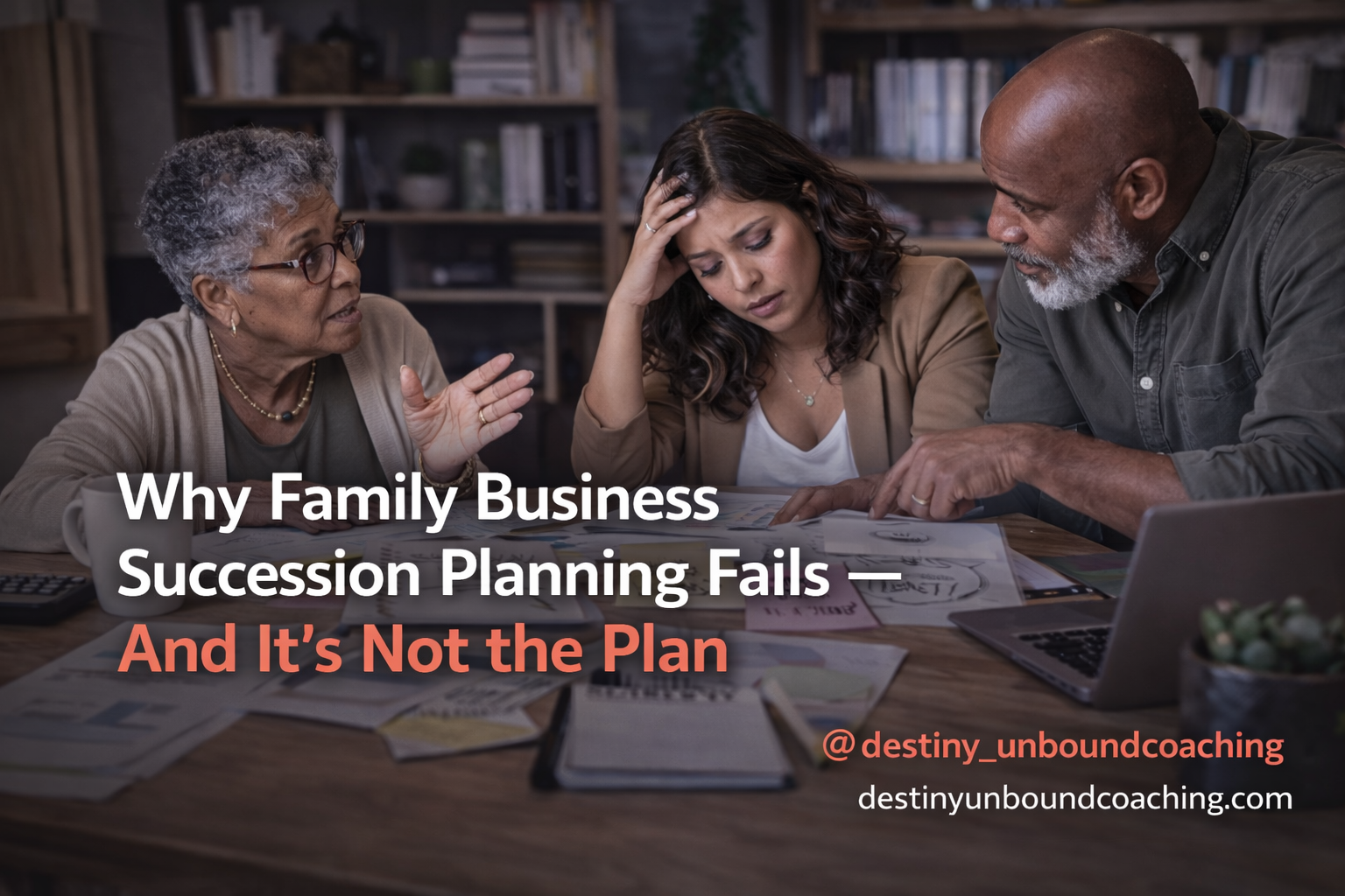 Family business owners struggling with succession planning and leadership transition