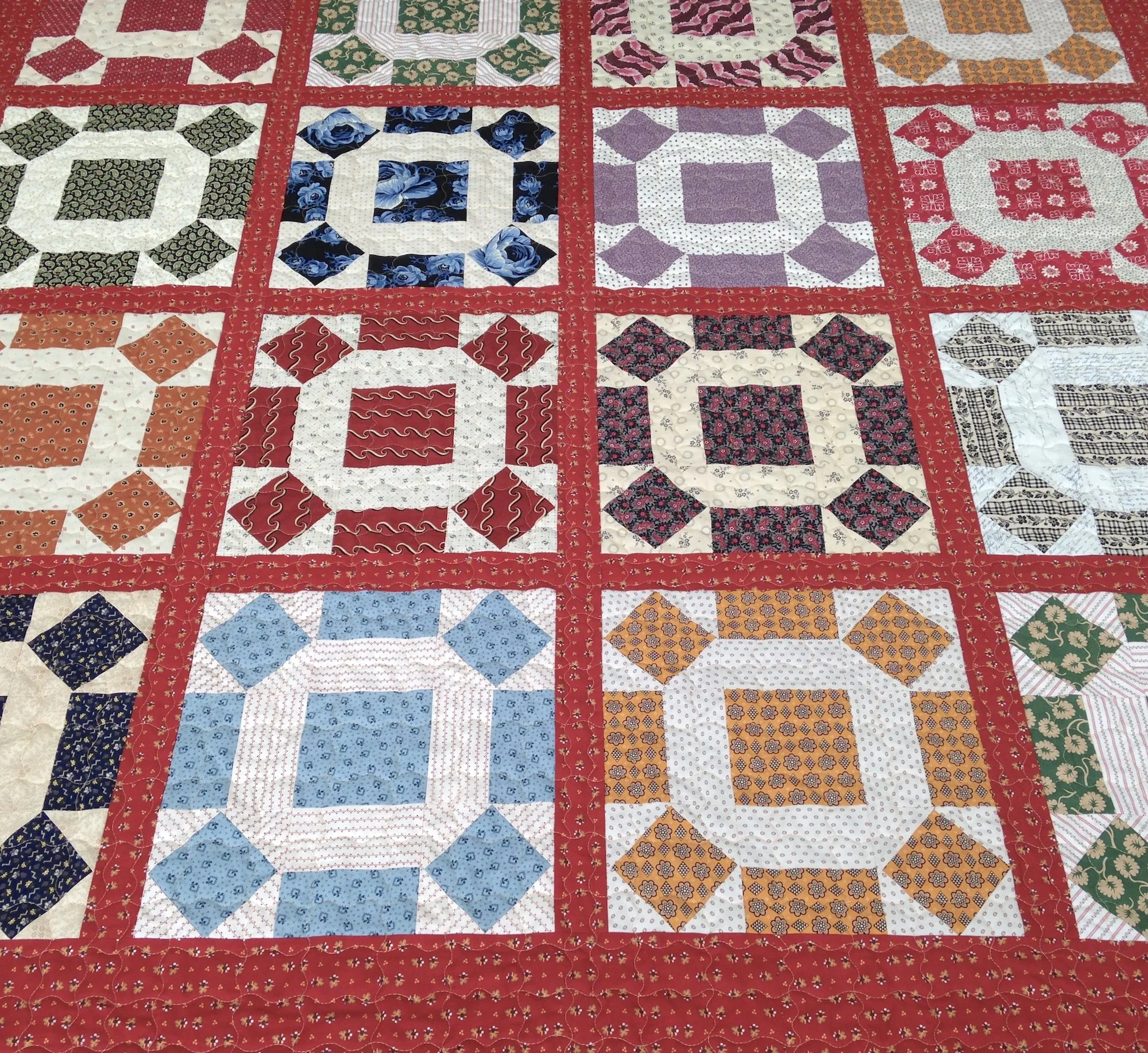 handmade twin quilt for sale - rolling stone pattern