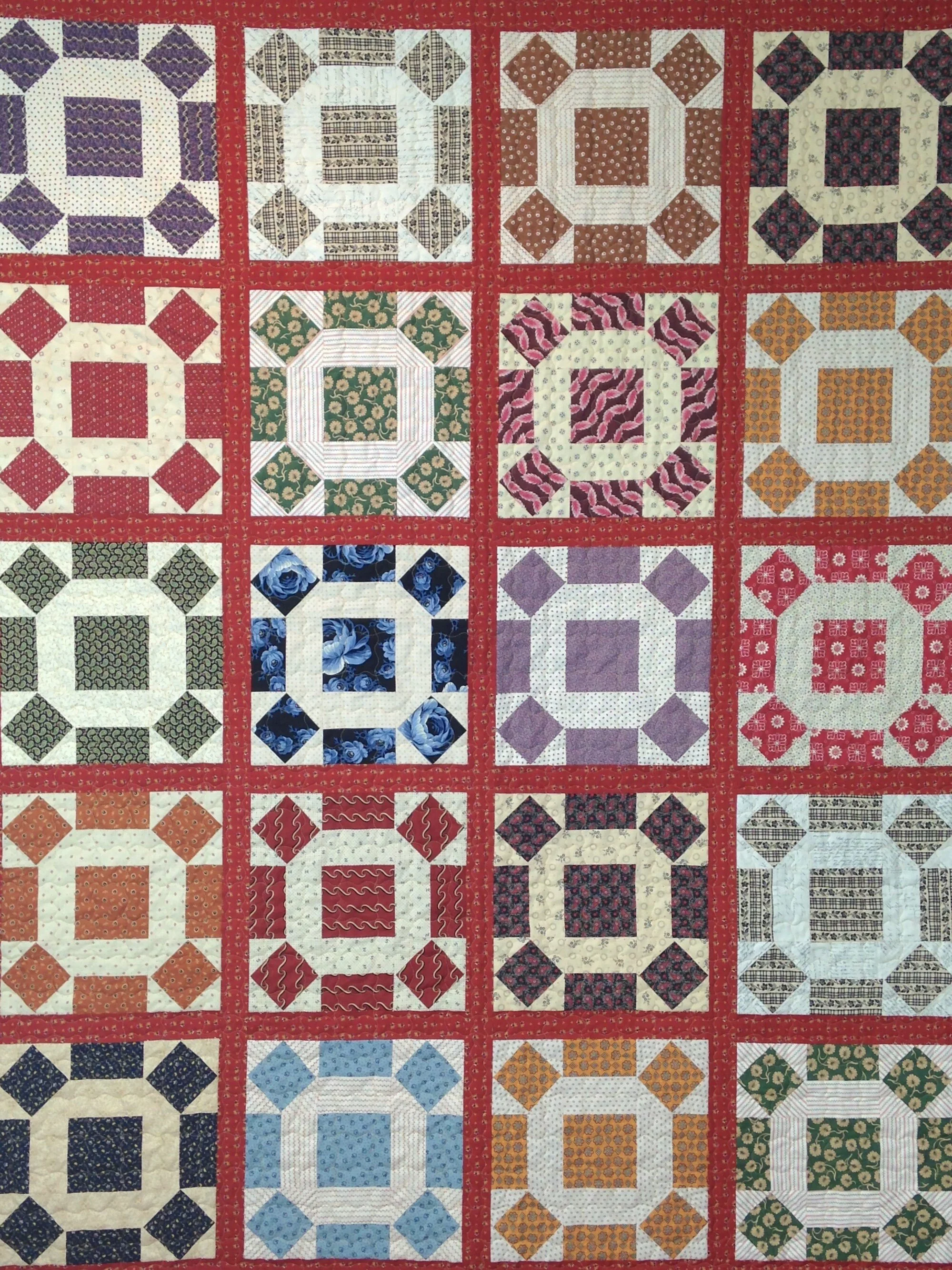 twin rolling stone quilt for sale - handmade heirloom