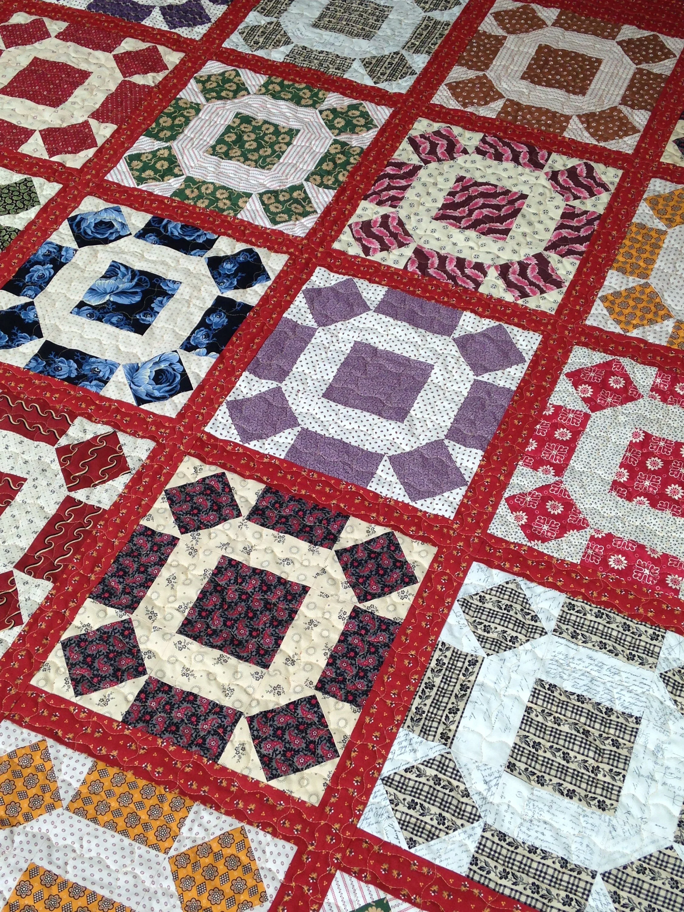 handmade twin rolling stone quilt for sale