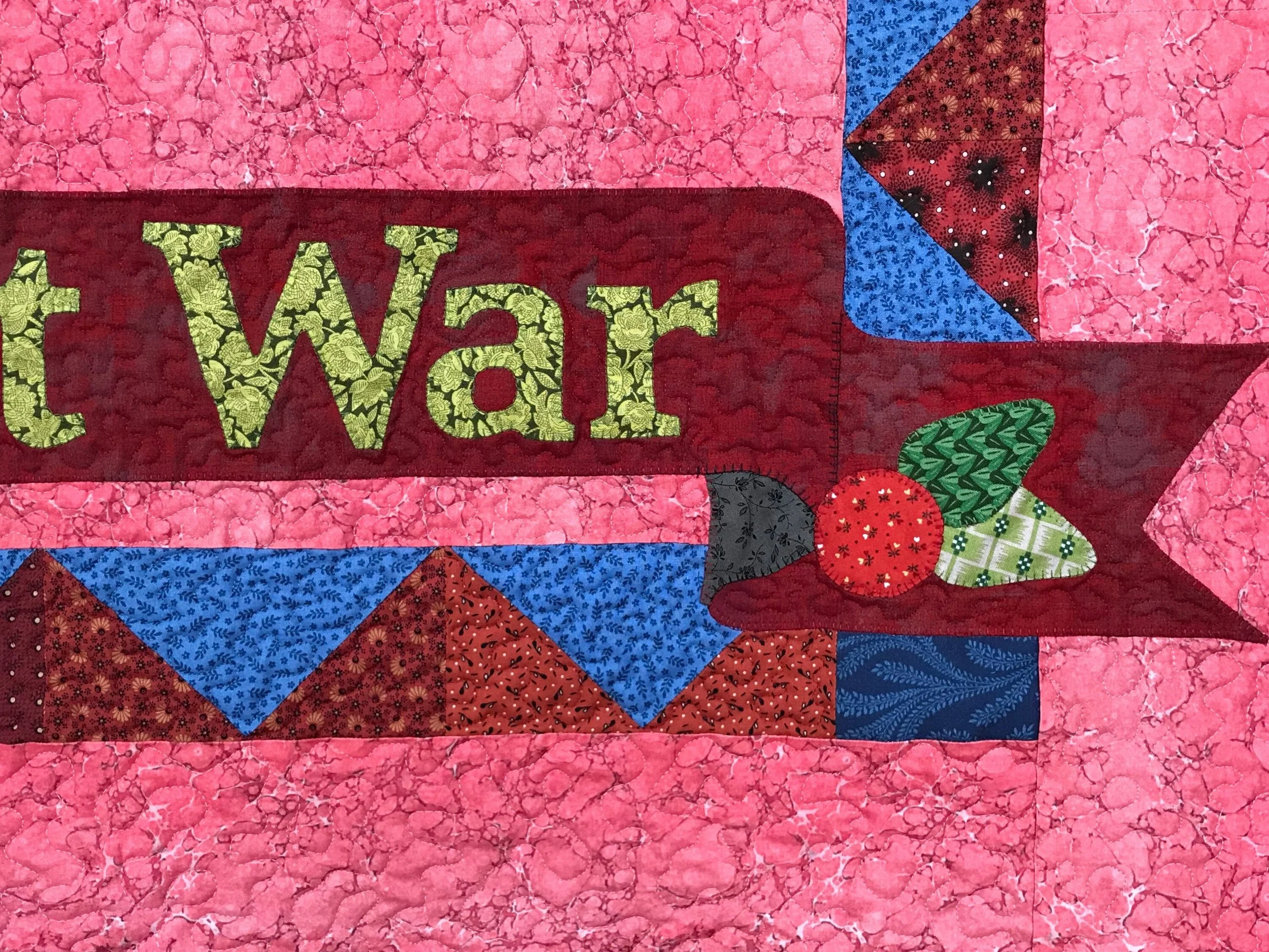 detail of peace banner