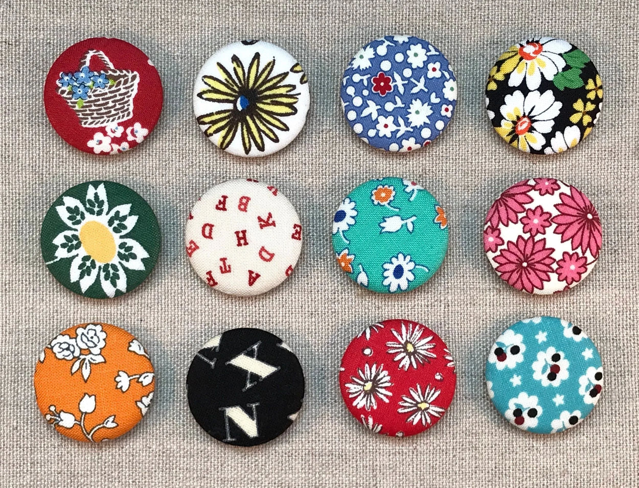fabric covered button magnets