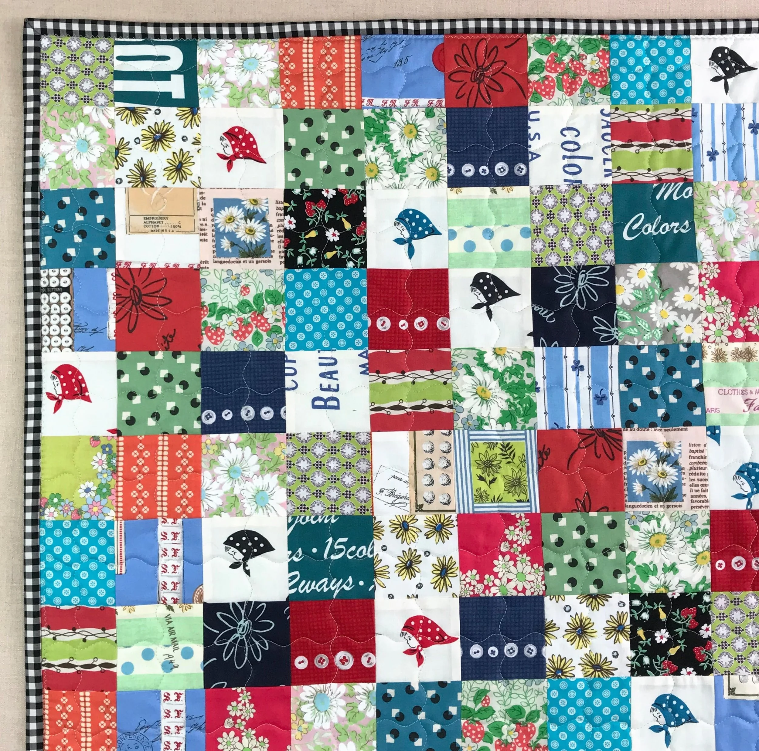 red white blue pillow sham patchwork