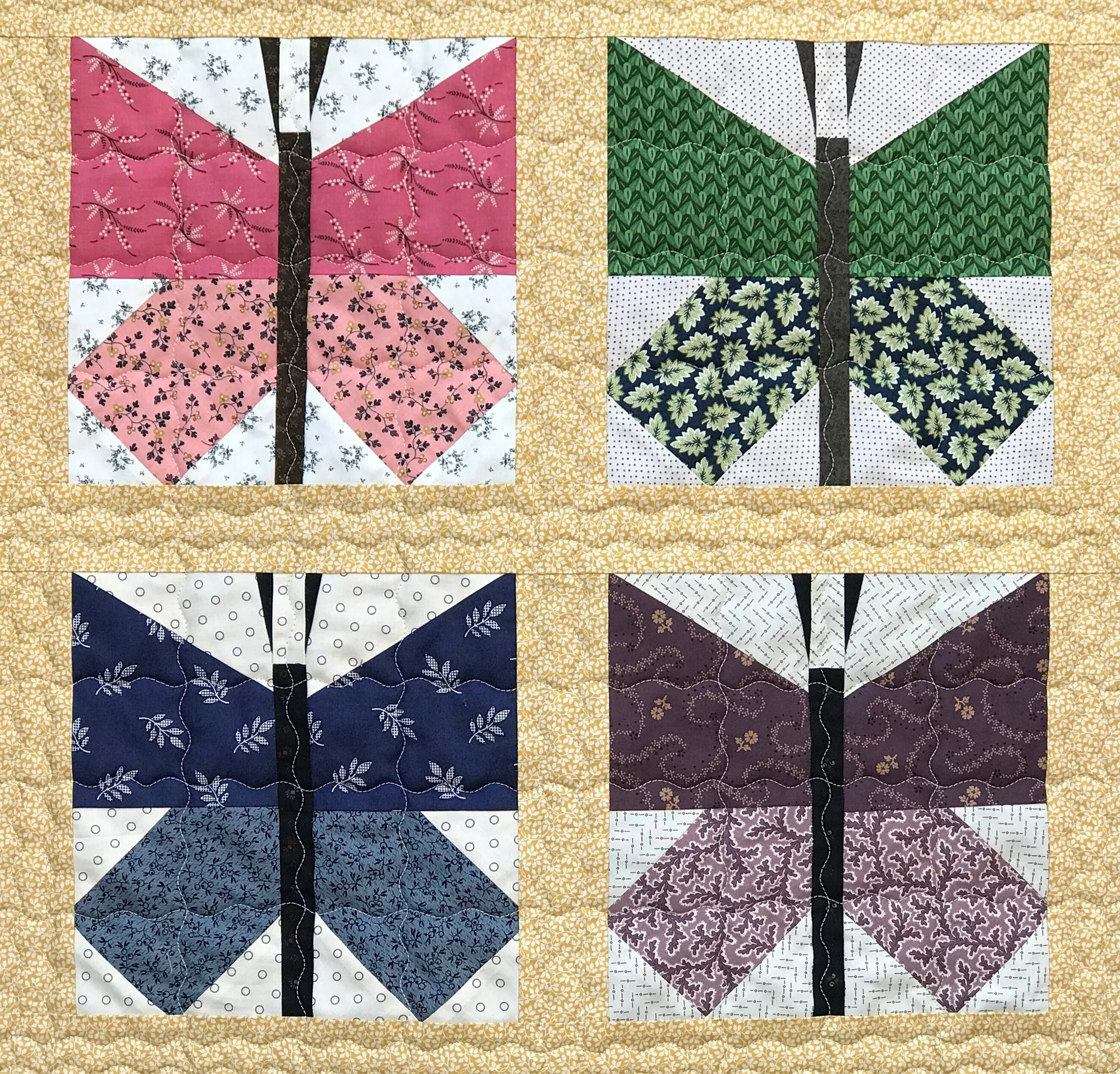 butterfly quilt handmade ooak baby quilt