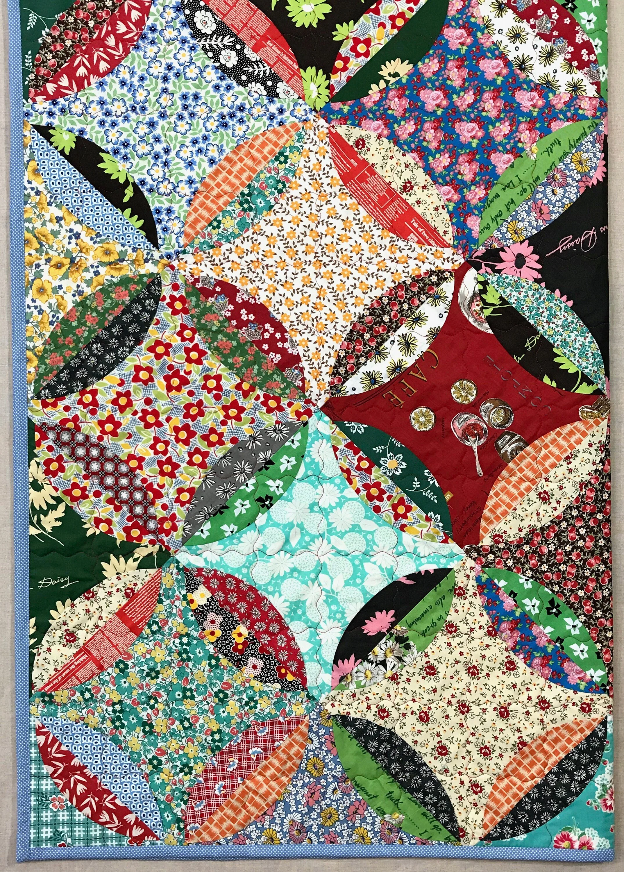 vintage Feedsack quilt robbing Peter to pay Paul baby quilt