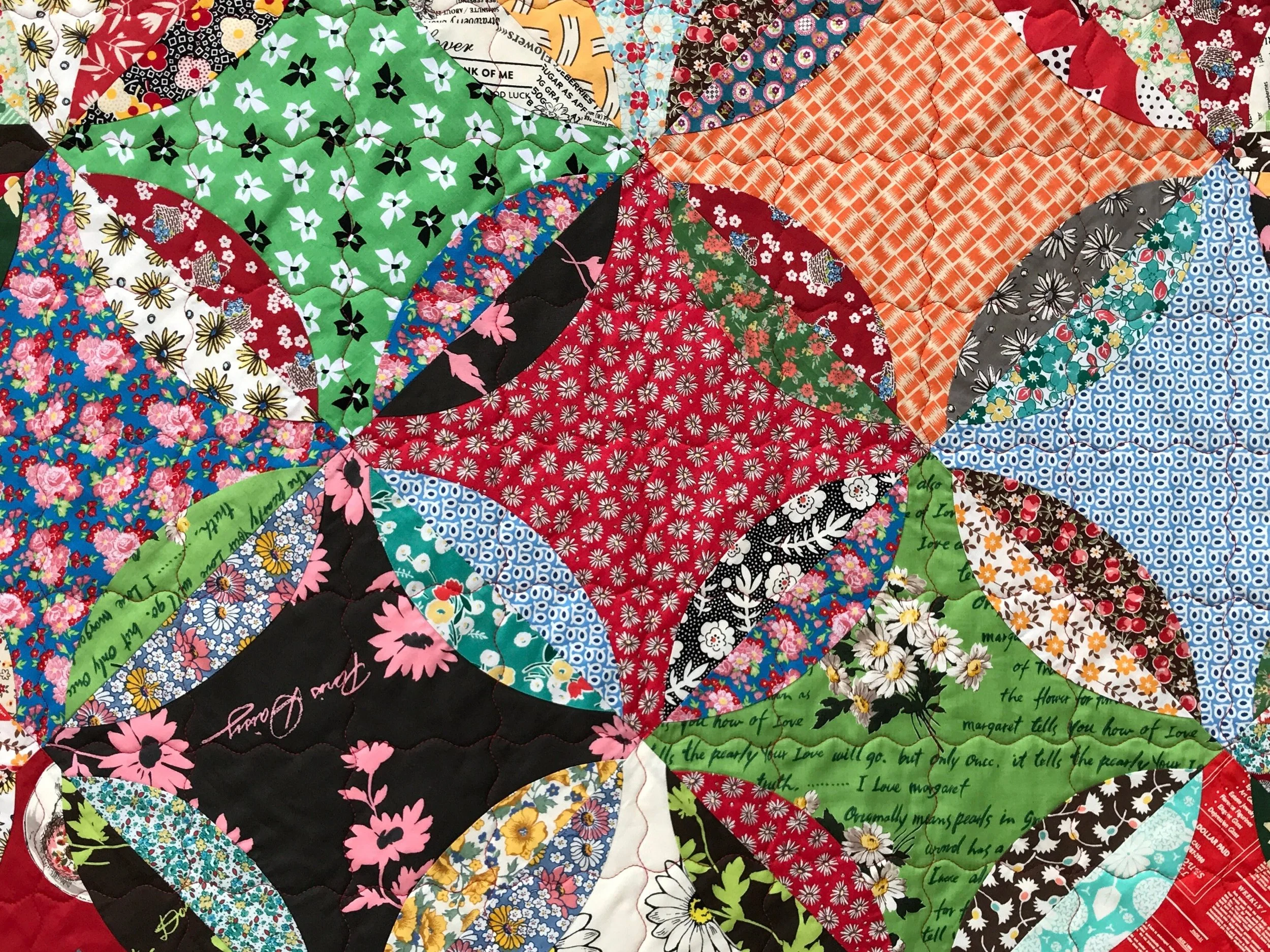 vintage Feedsack quilt