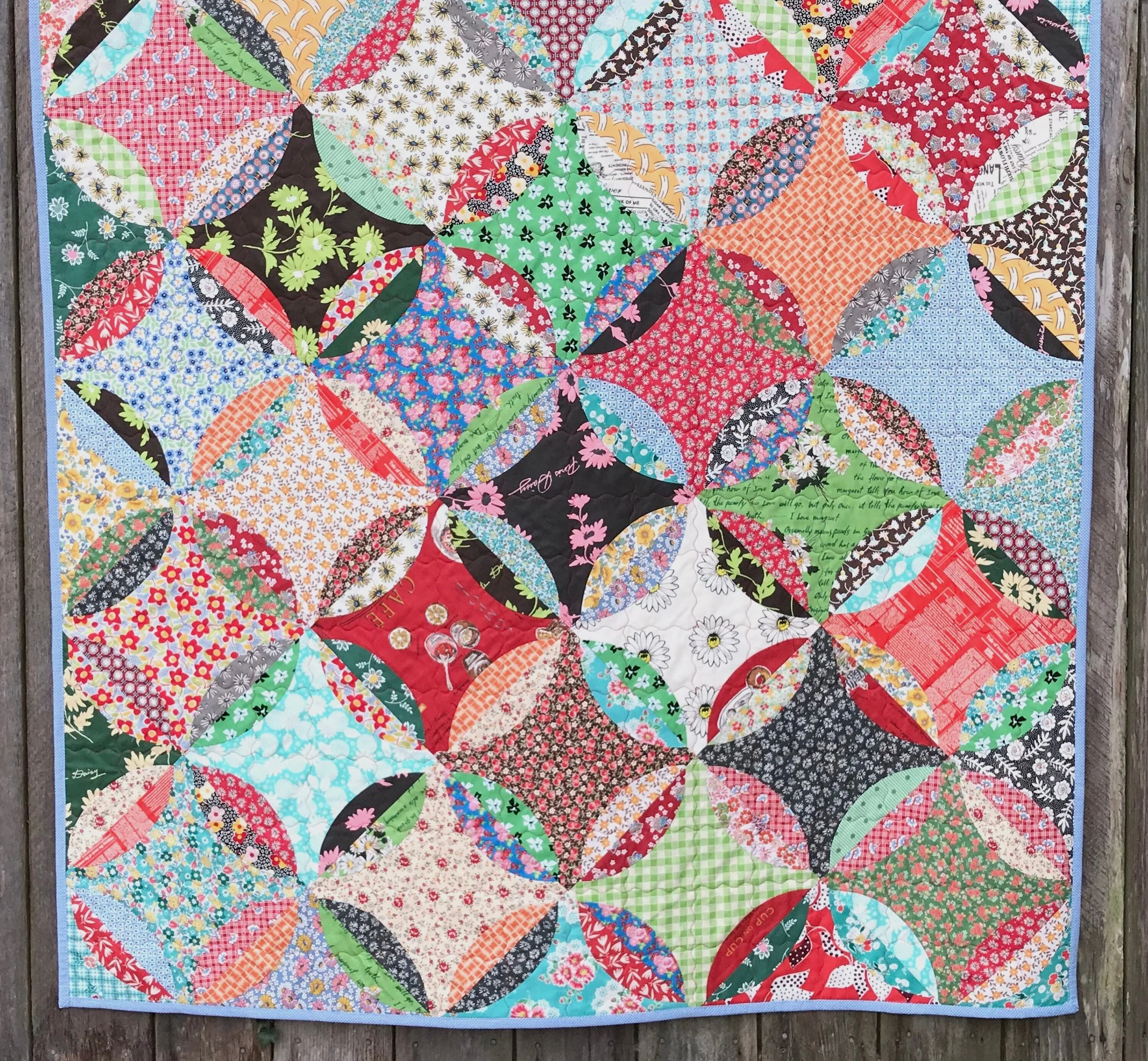 Robbing Peter to Pay Paul Feedsack baby quilt