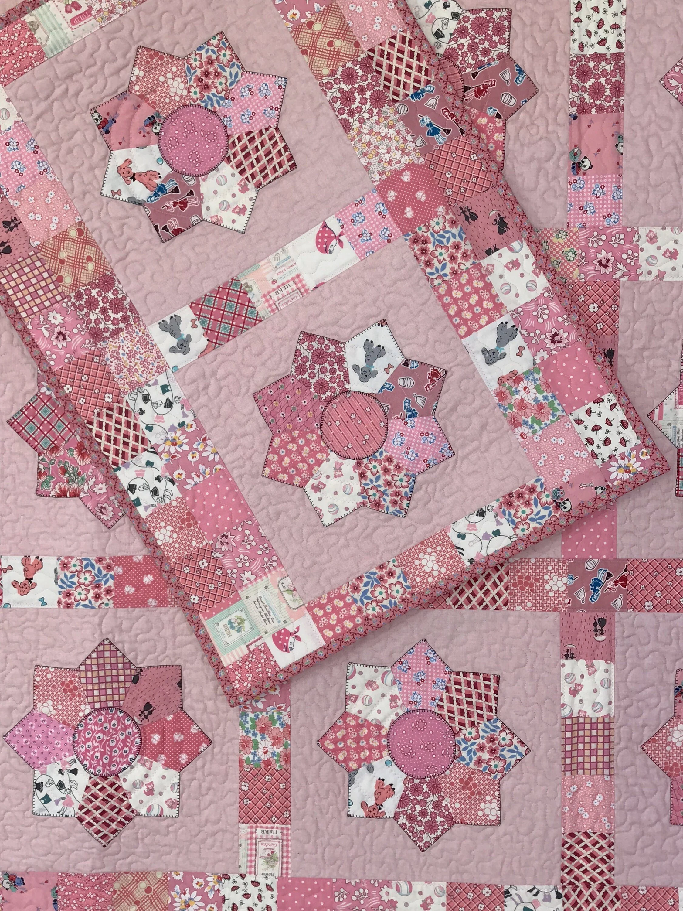 pink quilted pillow sham for a standard bed pillow