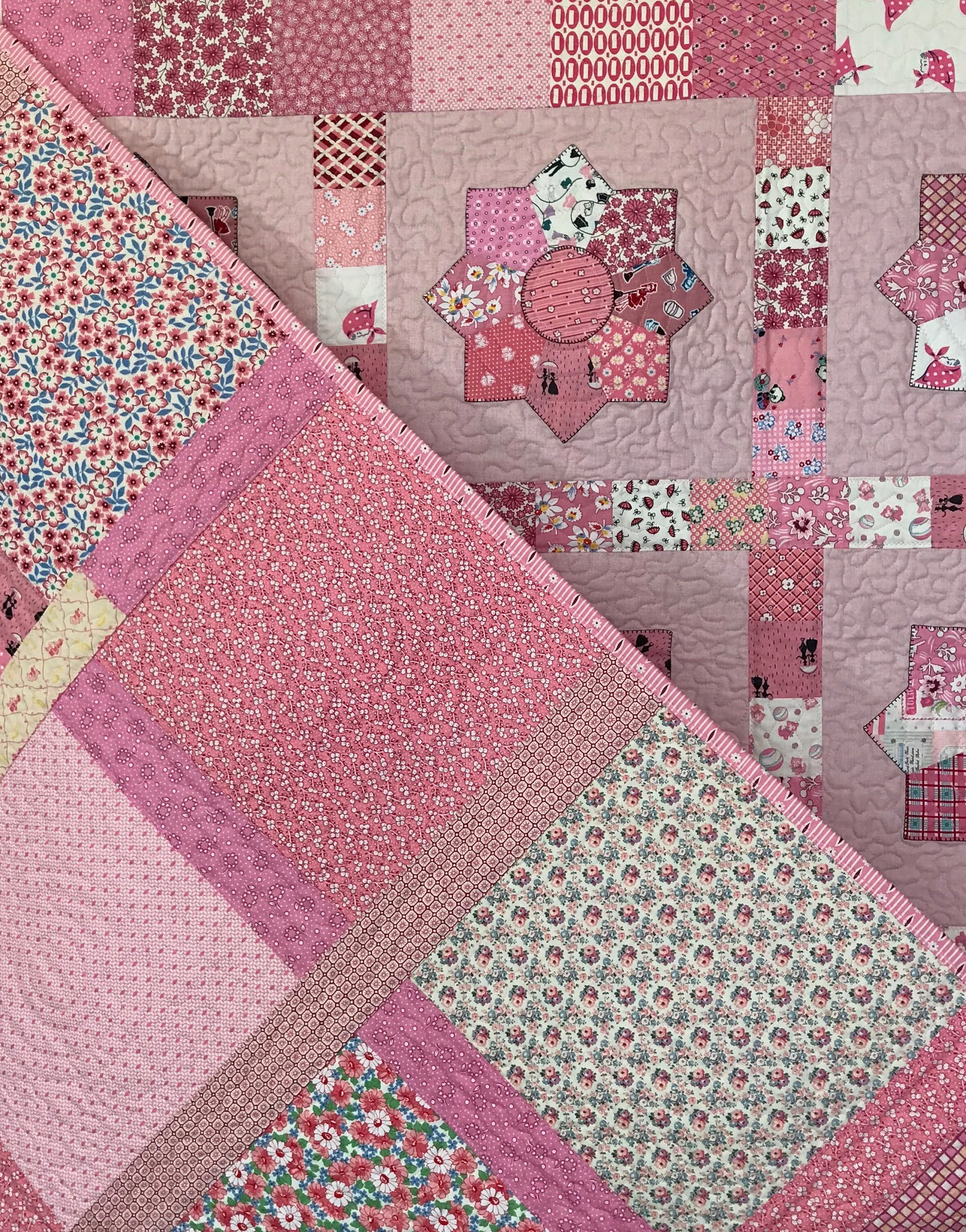 vintage look Feedsack Quilt
