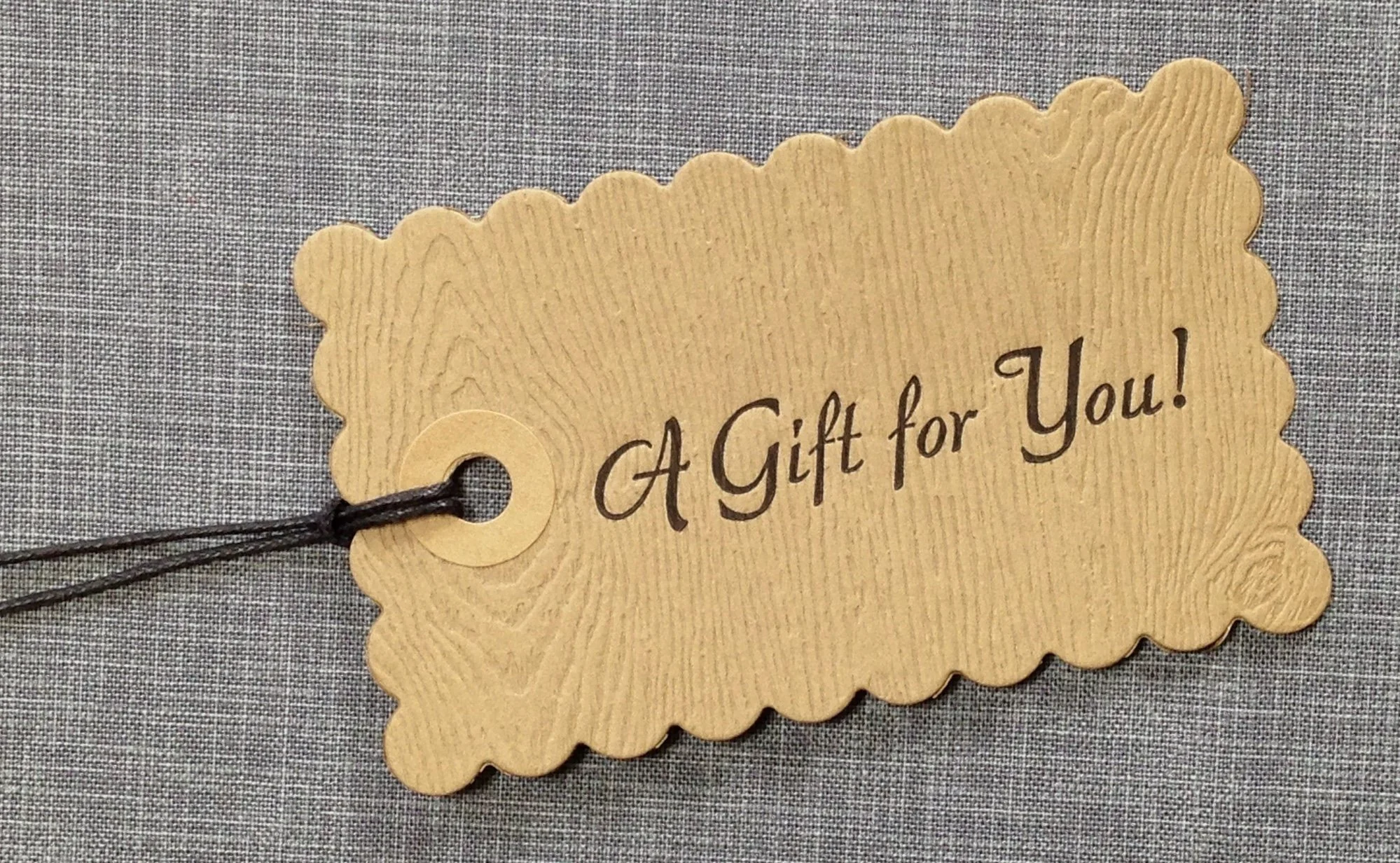letterpress Christmas tags for rustic wrapping