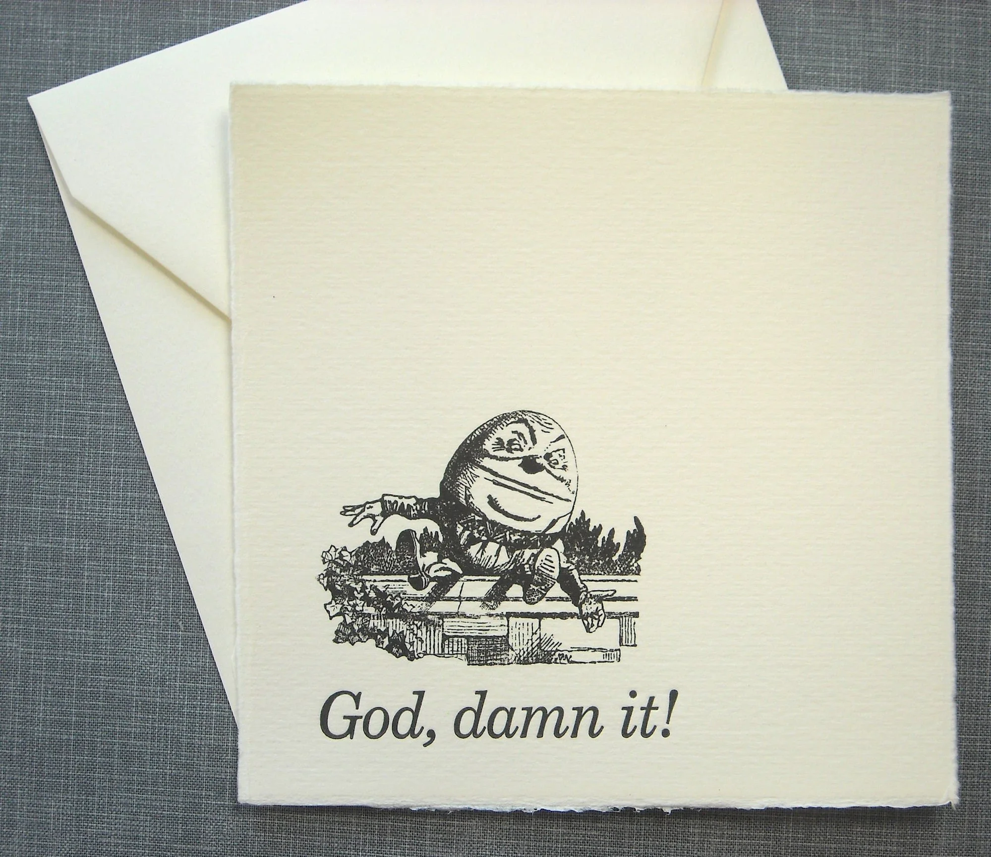 Letterpress Greeting Card and Envelope - Humpty Dumpty