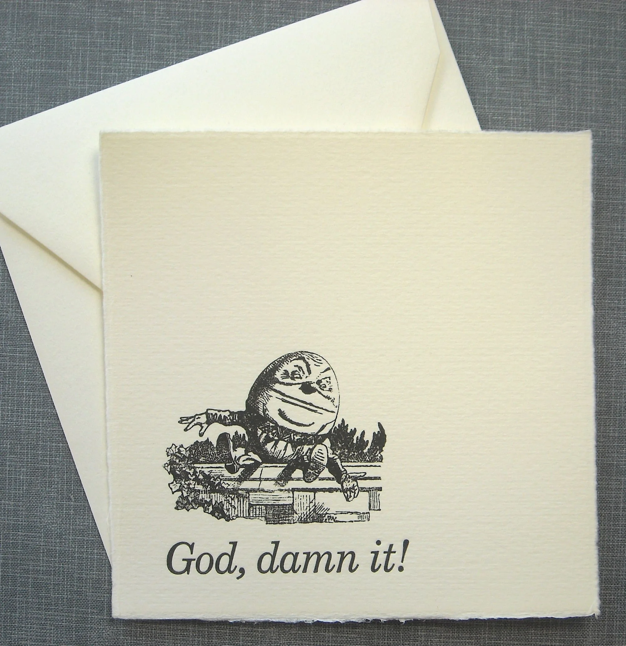 Humpty Dumpty greeting card humorous