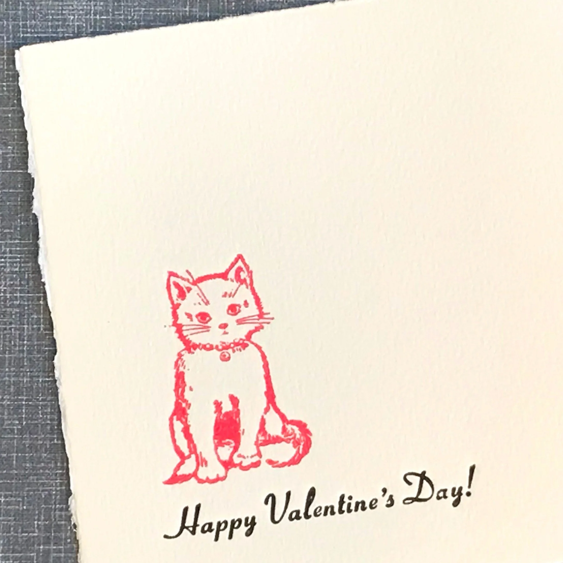 vintage valentine with a picture of a cat