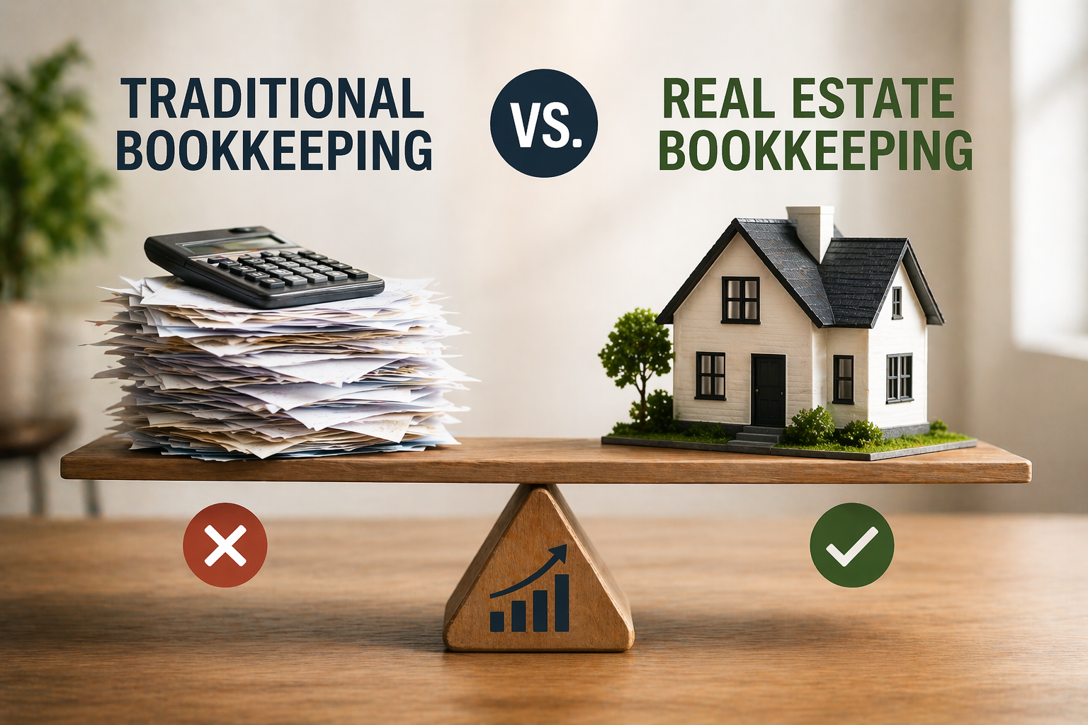 Traditional Bookkeeping VS Real Estate Bookkeeping: How the Right Approach Saves You Money