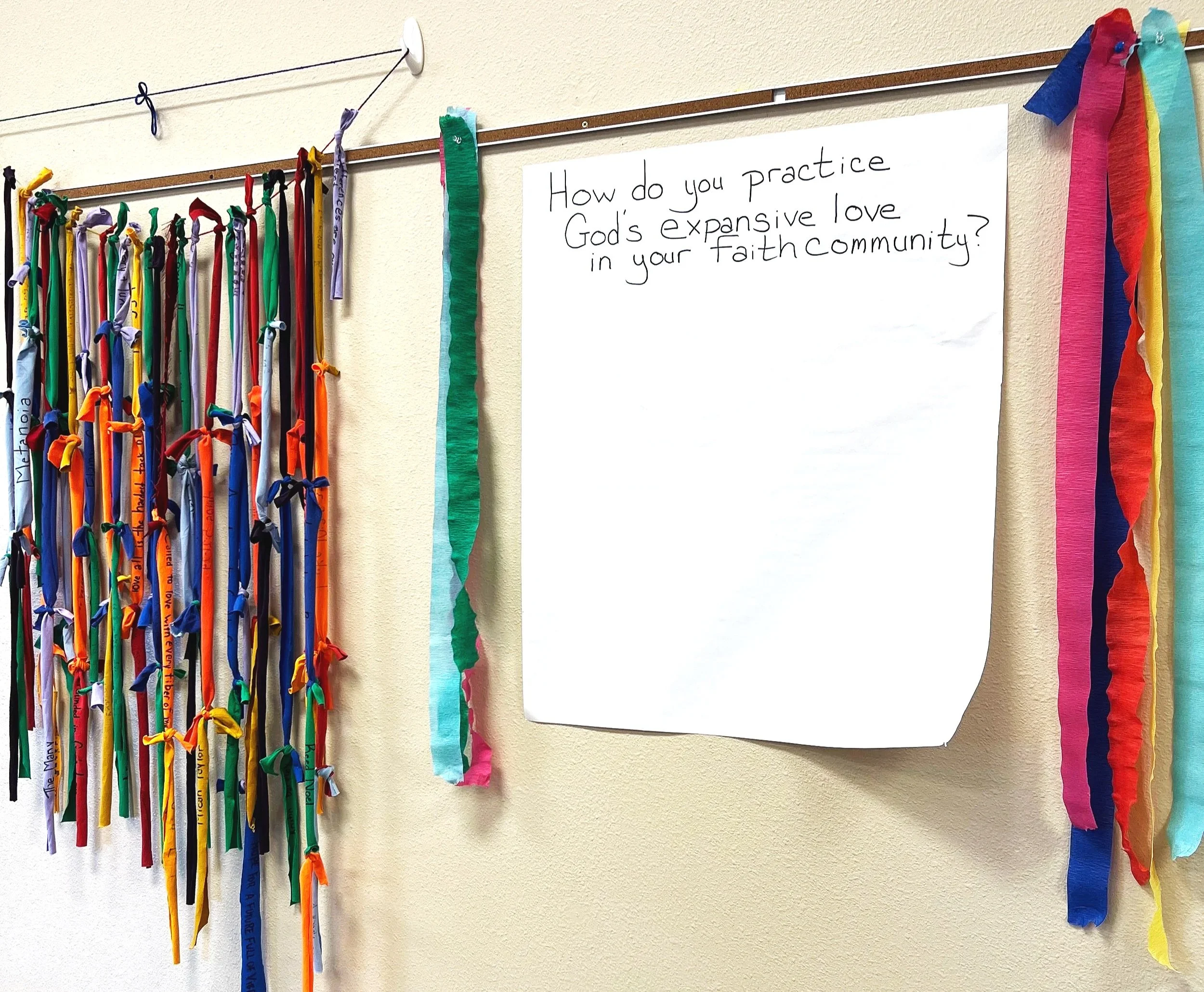 spirit of grace ritual action art installation ribbons