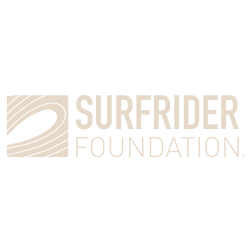 Surfrider Foundation logo with a silhouette of a surfboard in a square.
