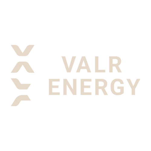 Logo of VALR Energy with stylized 'V' symbol and company name.