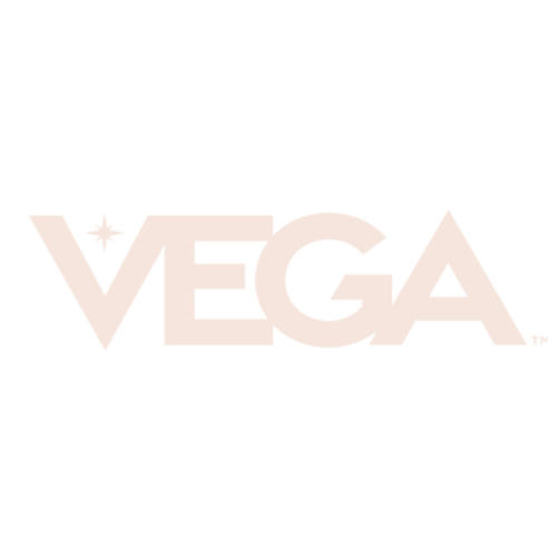 The word 'VEGA' in light-colored uppercase letters with a small star above the letter 'V'.