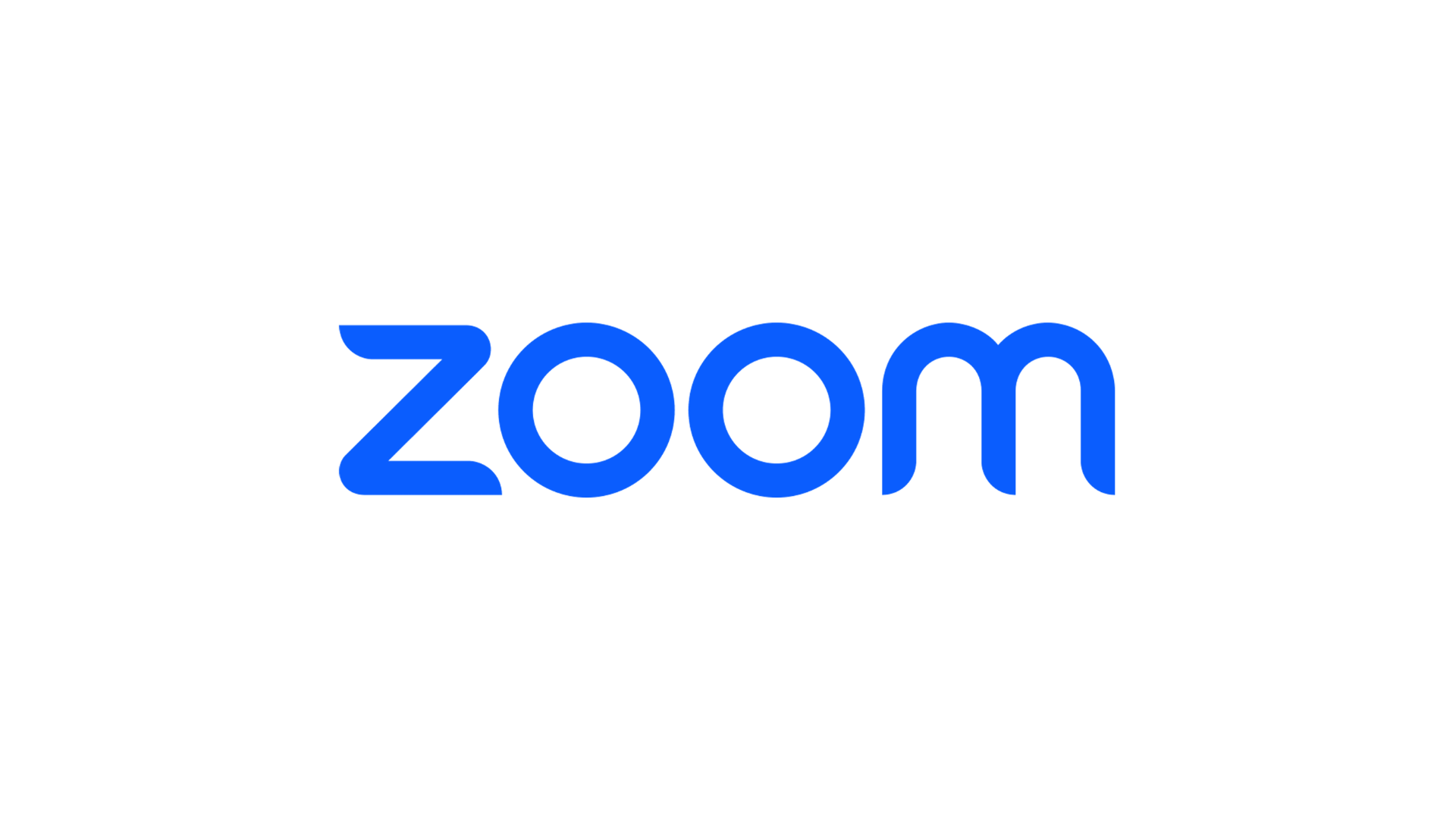 Zoom logo with the word 'zoom' in blue lowercase letters on a white background.