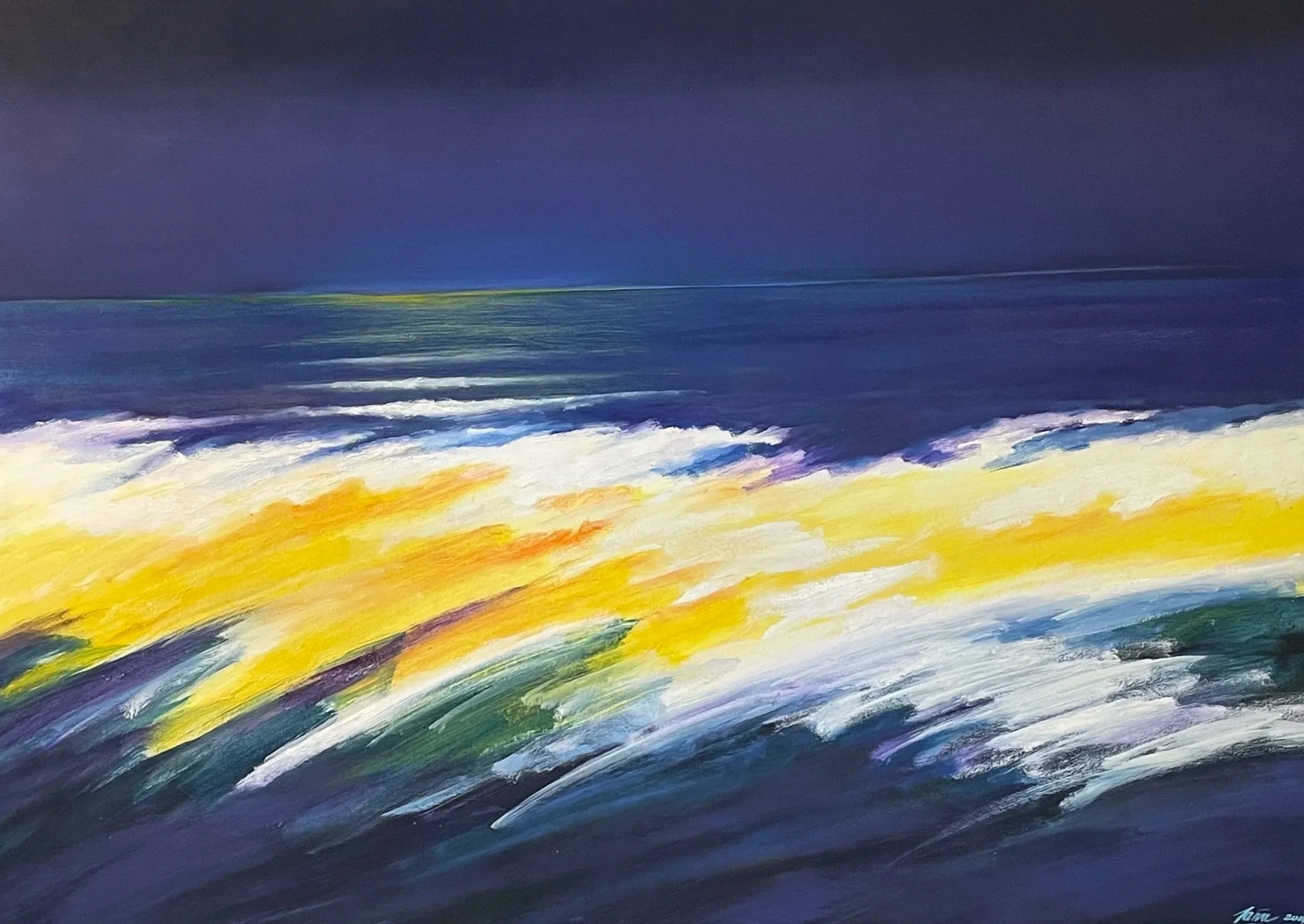 ”Recuerdos muy tristes me quedan al
verte en la noche alumbrar…”

Oleo sobre papel
70 cm x 100 cm
2018