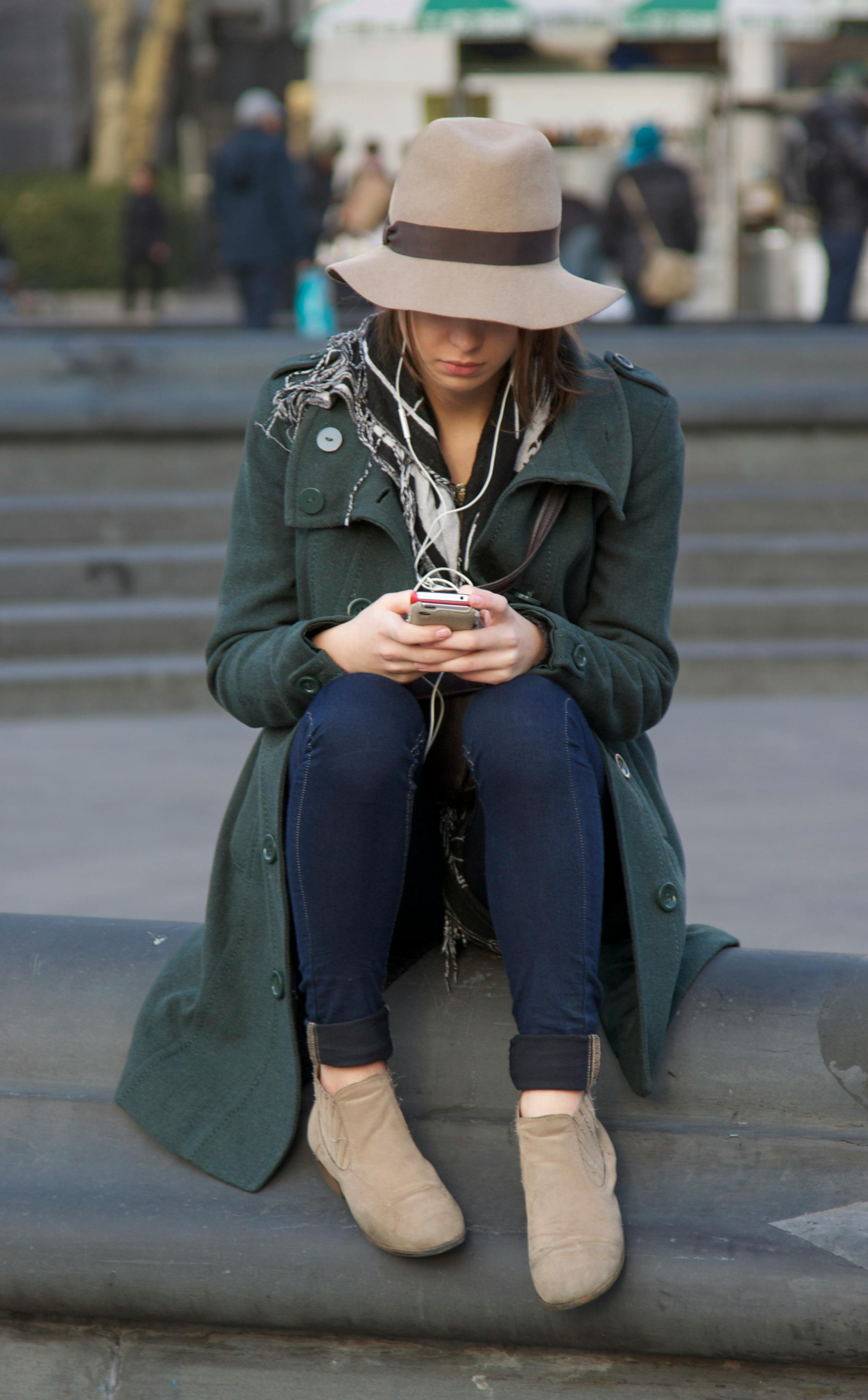 a person using a smartphone