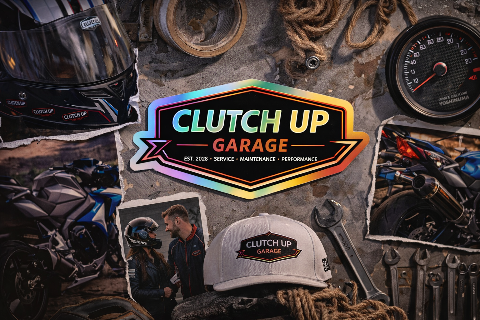 Clutch Up Garage Sticker