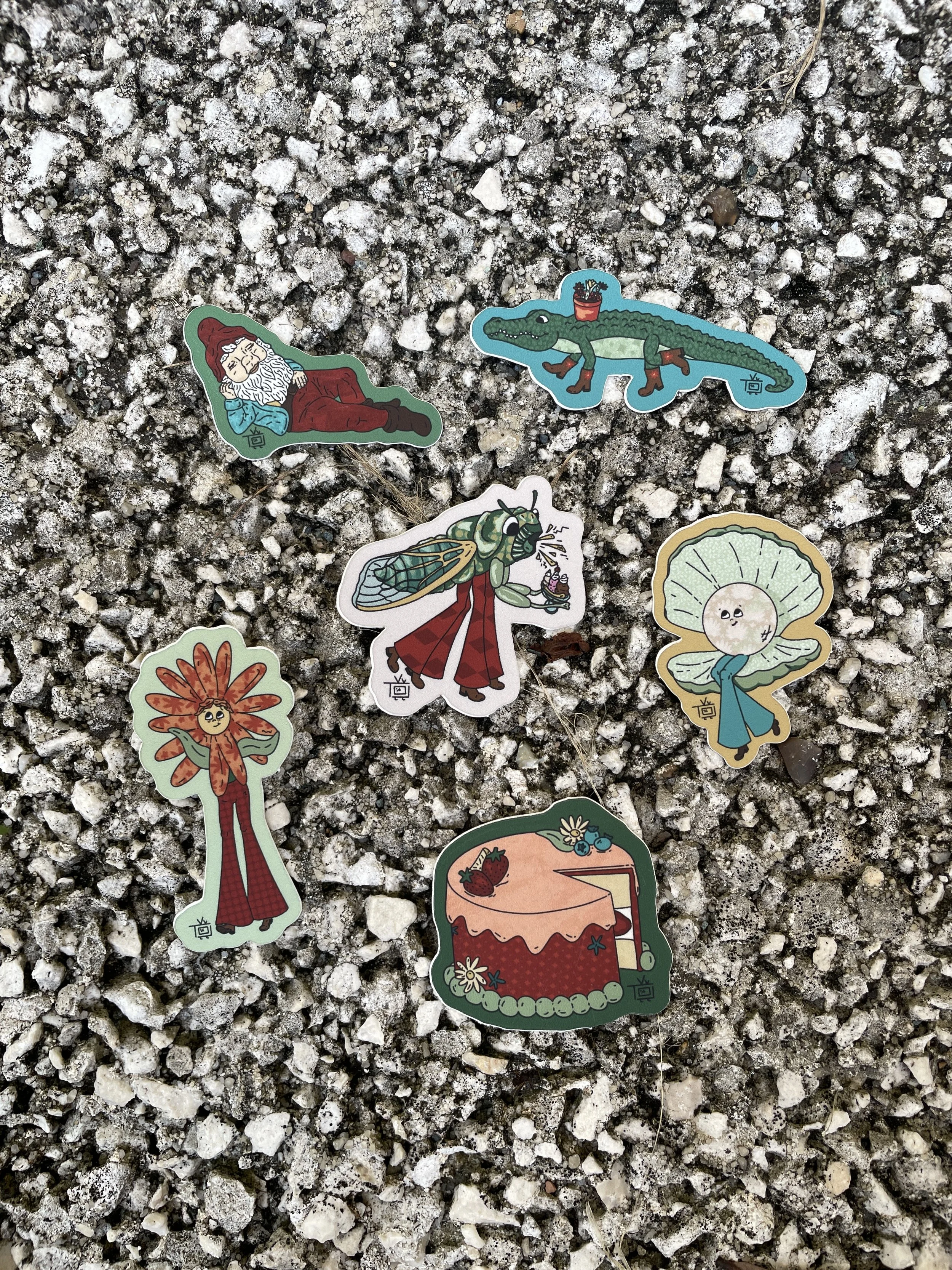 Bag Buddy Keychains and Stickers — TVV art