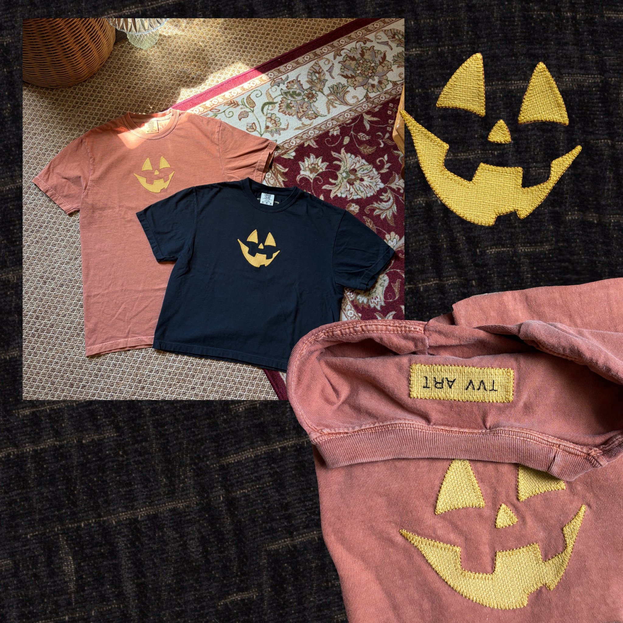 Jack O'Lantern Applique T-Shirt