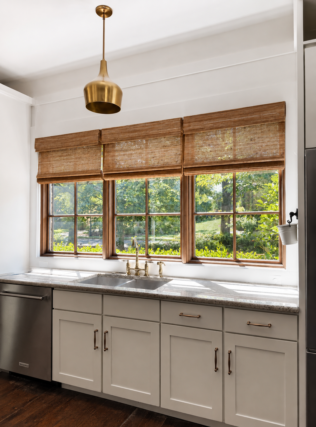 Natural Woven Wood Roman Shades
