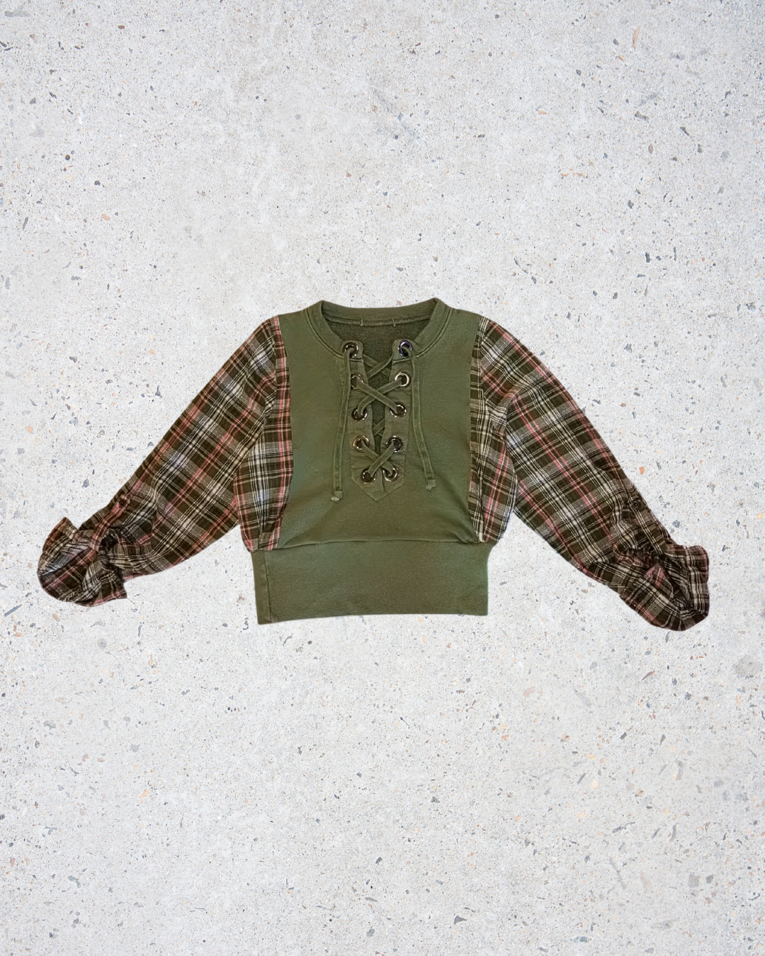 Flannel Crop Top No. 31. | SIZE