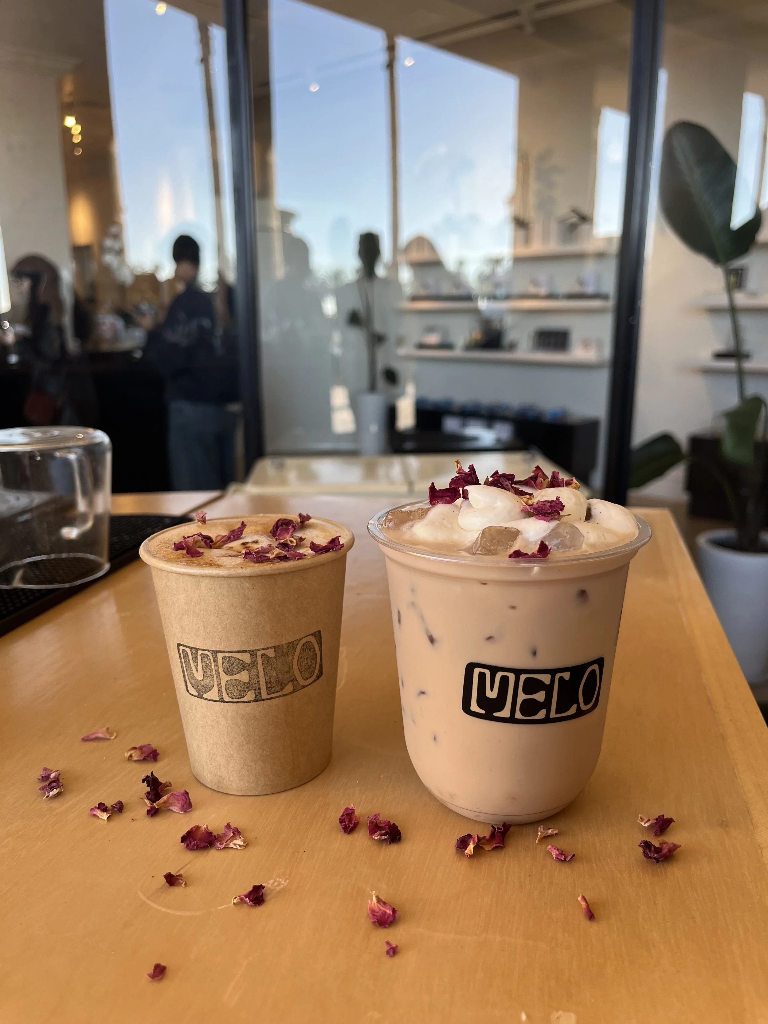 Mobile coffee cart catering setup by Melo at corporate event in Orange County