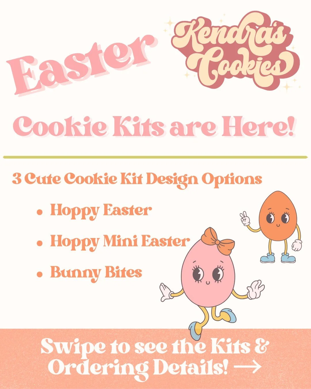 🐣 Easter Cookie Decorating Kits are HERE! 🐰✨
📦 DM to reserve your box!

📅 Order by 3/25 &rarr; Pick-up 3/30&ndash;4/4
📍 Maplewood (near the mall &mdash; details after order)

🌷 Hoppy Easter Kit &mdash; $30
&bull; 12 cookies (bunnies, chicks, eg