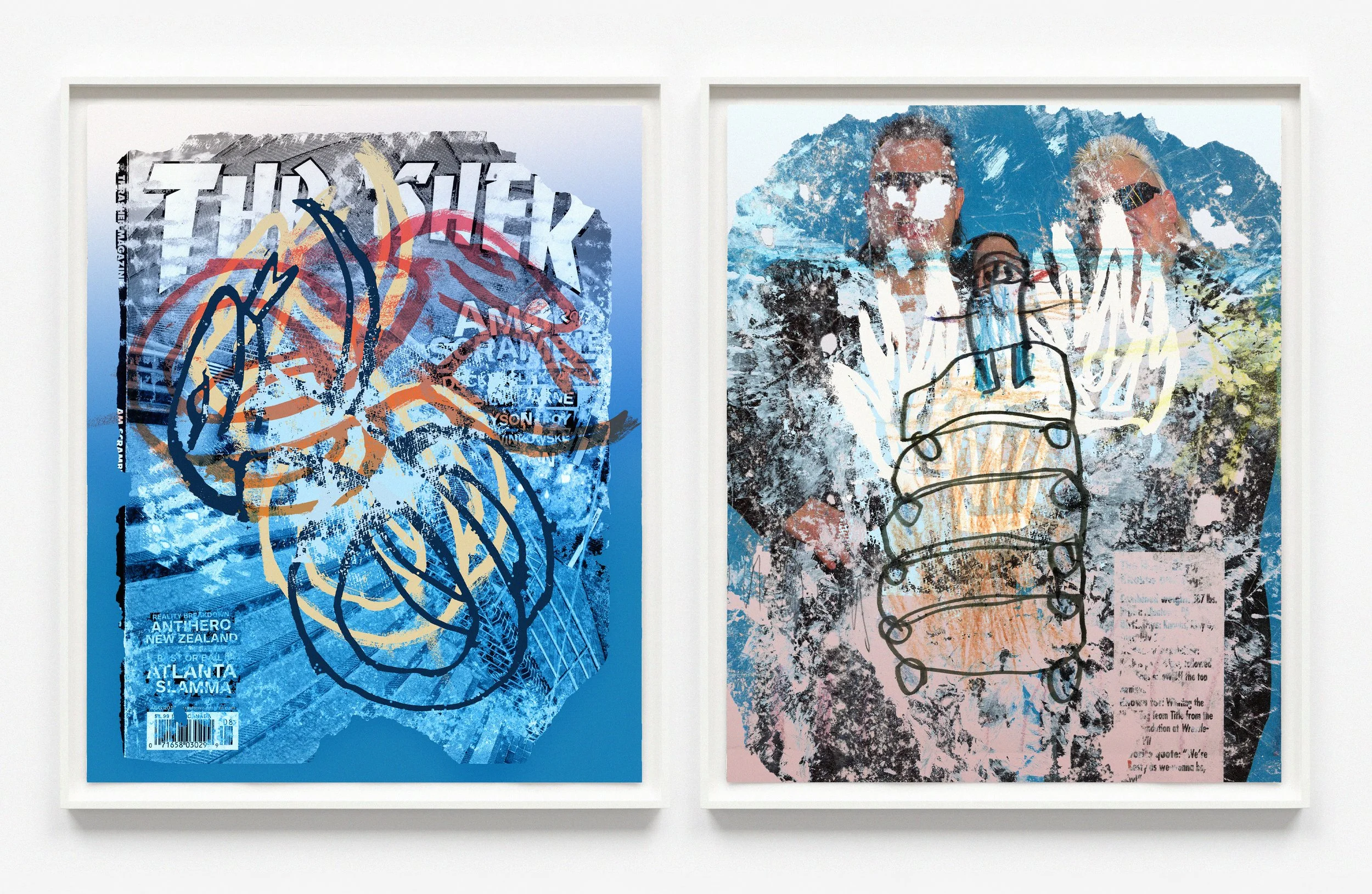 "Haltone Boa" and "Receipts" / 36" x 88" Hahnemühle Print
