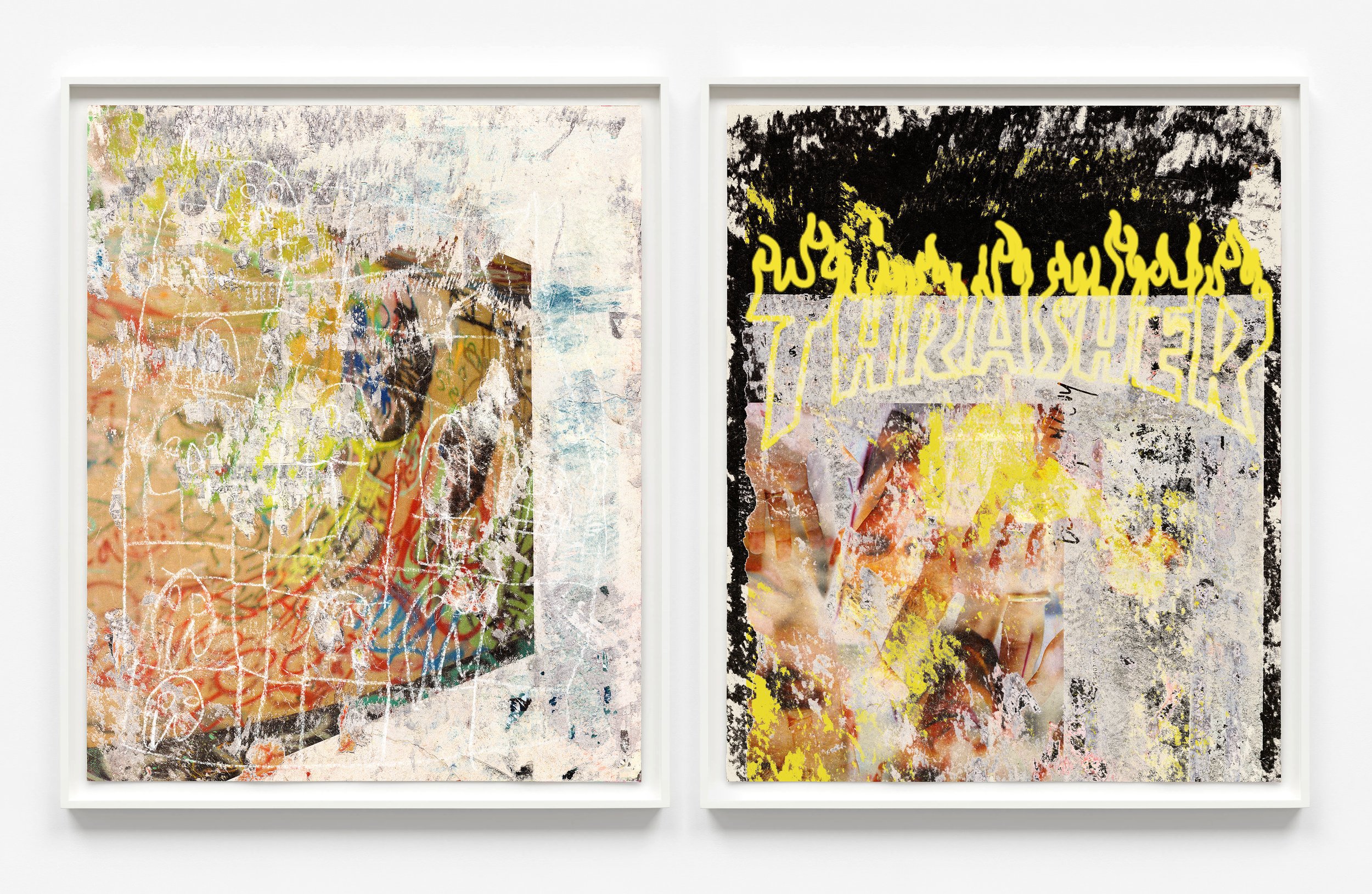 "Big City Boys" and "drops" / 36" x 88" Hahnemühle Print